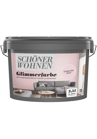 SCHÖNER WOHNEN FARBE Wand- und Deckenfarbe »Trendstruktur Glimmerfarbe«, 2,5 Liter,...