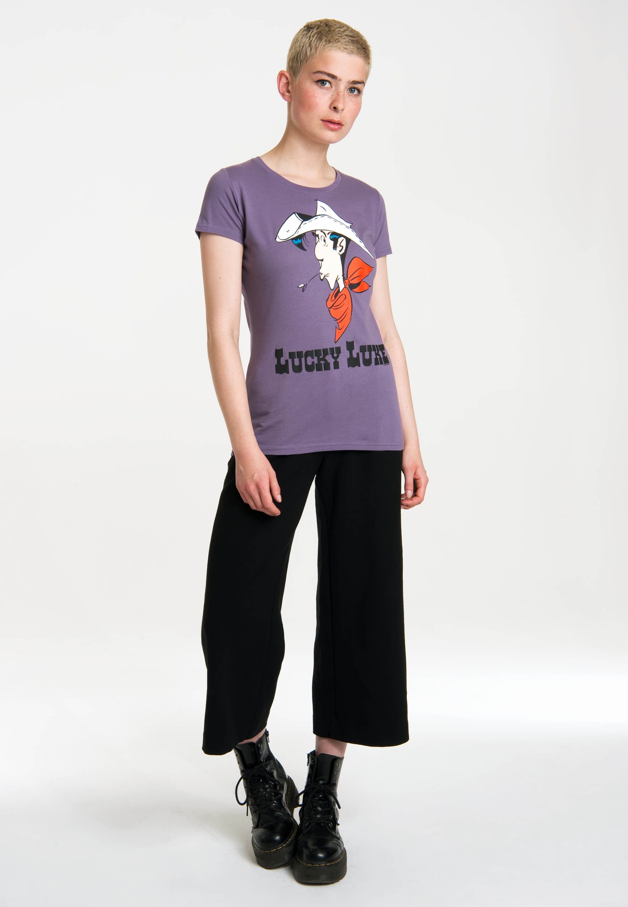 LOGOSHIRT T-Shirt »Lucky Luke Portrait«, mit coolem Frontprint