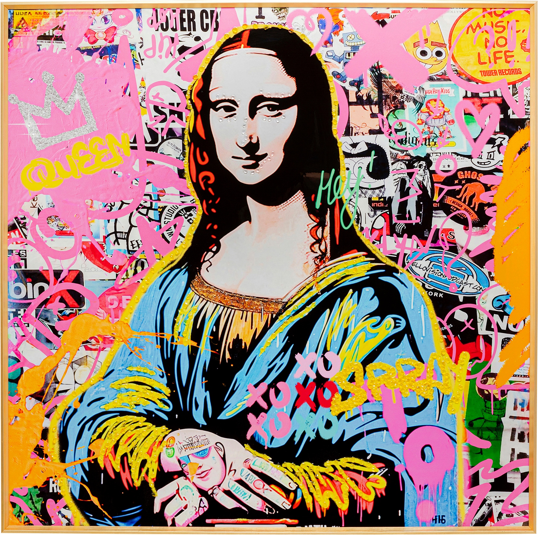 Kare Design Bild mit Rahmen "Gerahmtes Bild La Viva 100x100cm" 1, verschiedene Motive