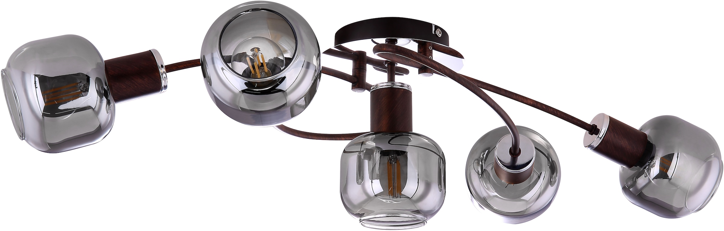 GLOBO LIGHTING Deckenleuchte »PALLO«, Leuchtmittel E14 | ohne Leuchtmittel, Deckenlampe/Wohnzimmer/Schlafzimmer/modern