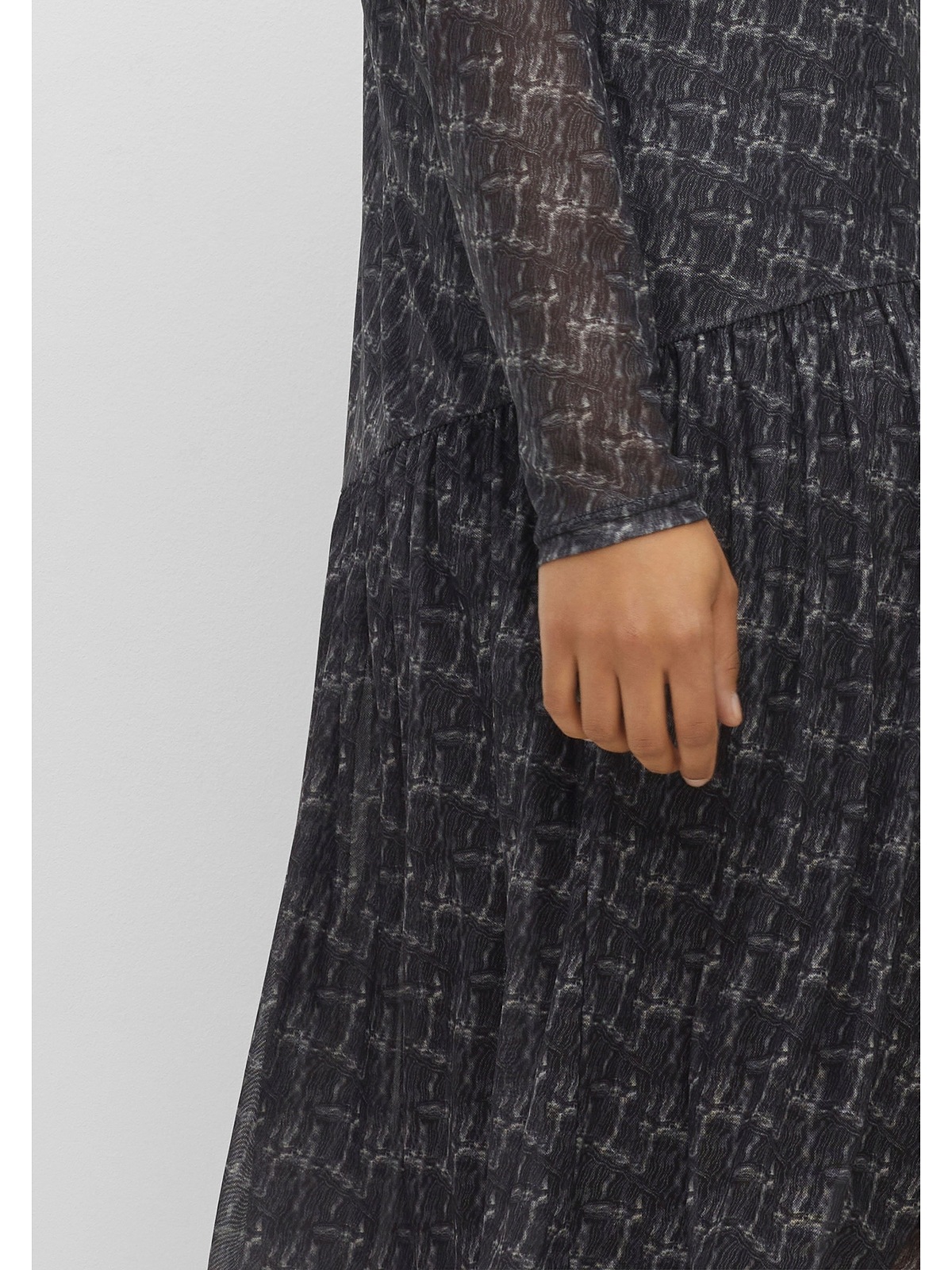 Sheego Shirtkleid »Große Größen«, aus bedrucktem Mesh, blickdicht gefüttert  bestellen | BAUR