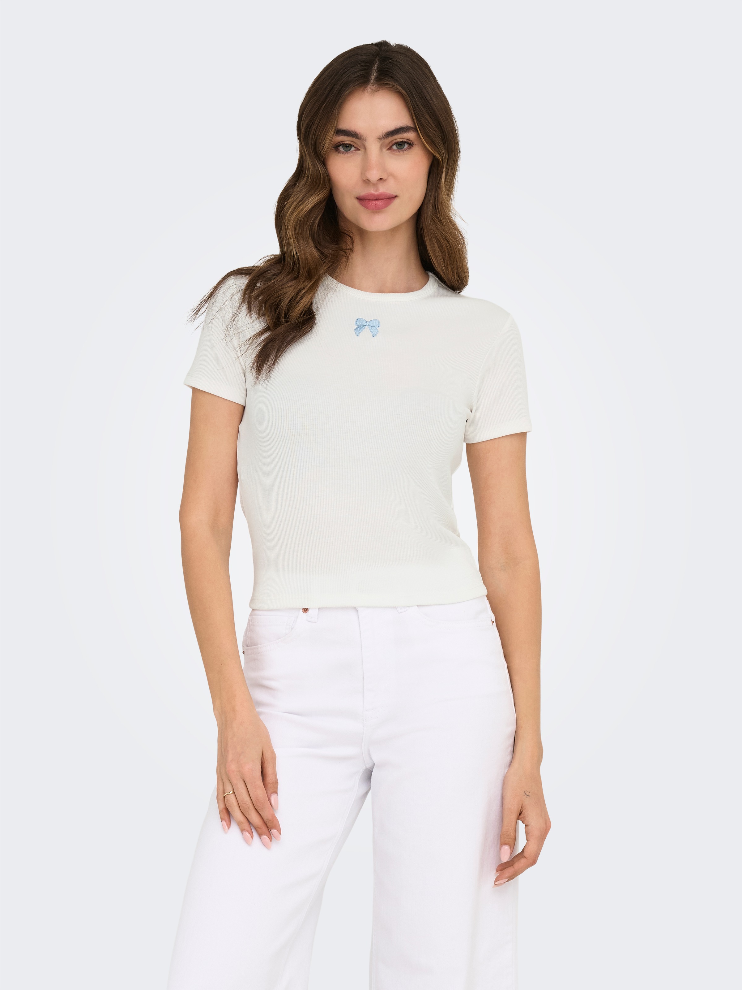 ONLY Kurzarmshirt "ONLDANIELLA S/S RIB TOP CS JRS" günstig online kaufen