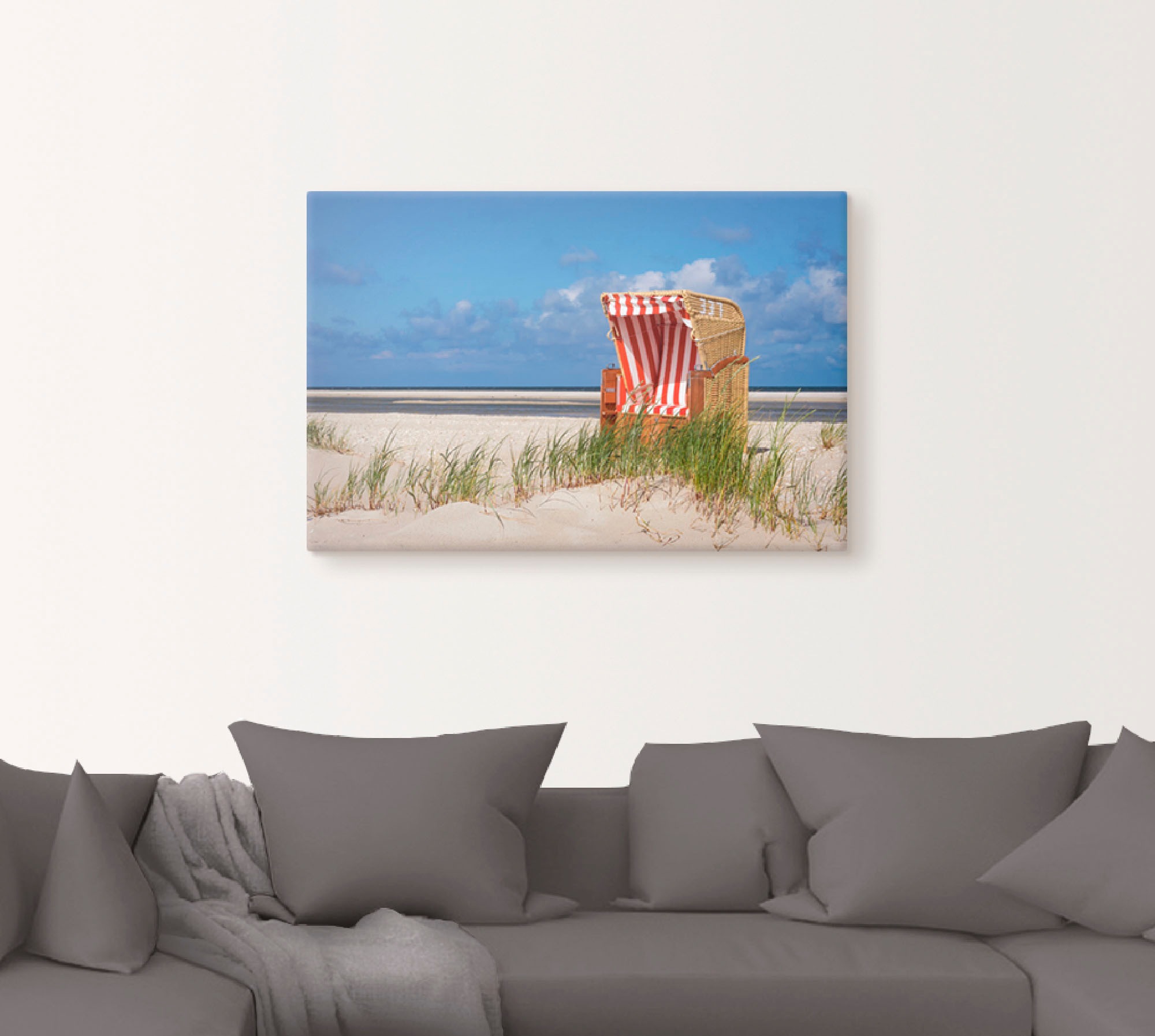 Artland Wandbild »Strandkorb 337«, Strand, (1 St.), als Leinwandbild, Wandaufkleber in verschied. Größen