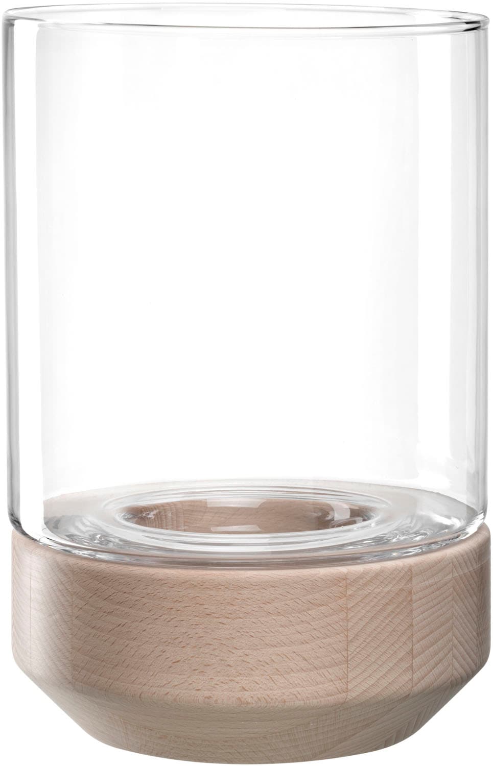 LEONARDO Windlicht "Windlicht auf Holzsockel LEGNO" günstig online kaufen