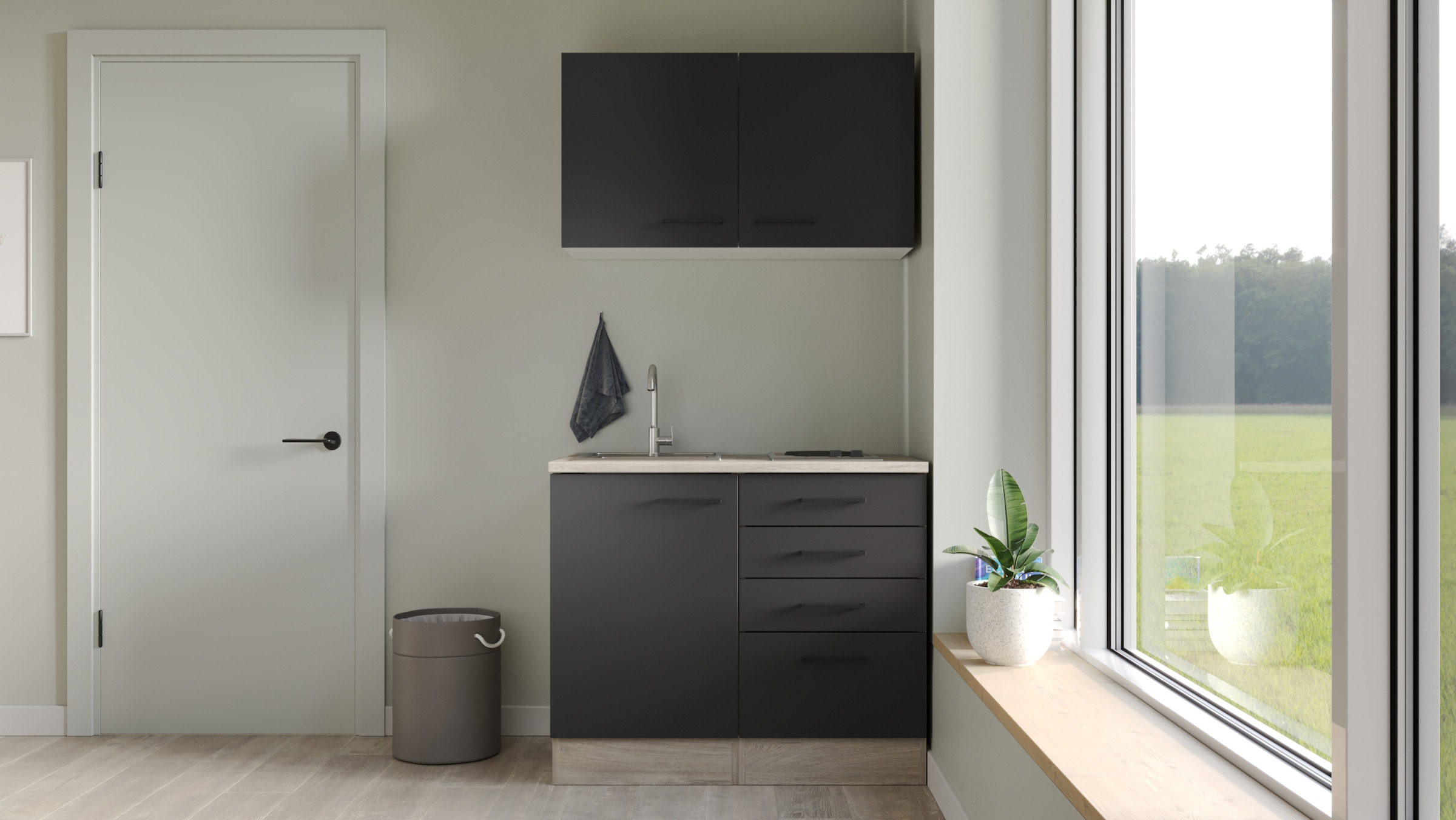 Flex-Well Küchenzeile »Capri«, mit E-Geräten, Gesamtbreite 100 cm, in weiten Farben erhältlich