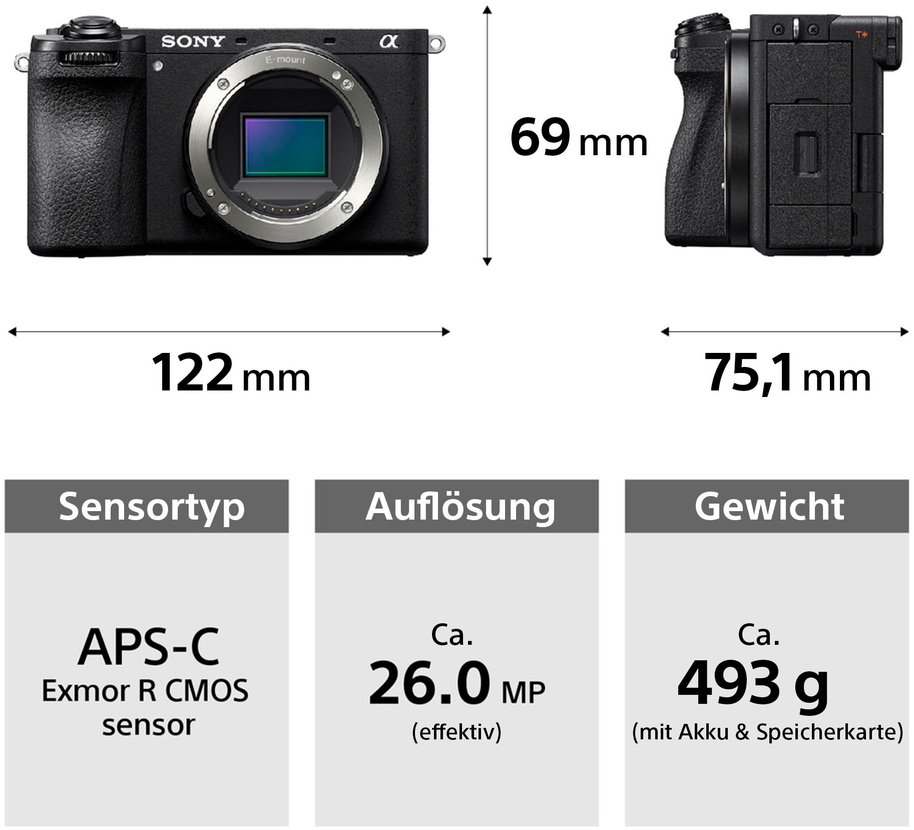 Sony Systemkamera »Alpha 6700« E PZ 16–50mm F3.5–5.6 OSS , E 70–350mm F4.5–6.3 G OSS , 27 , Bluetooth , inkl. Sony Alpha 6700G spiegellose APS-C-Kamera für Wildlife-Aufnahmen