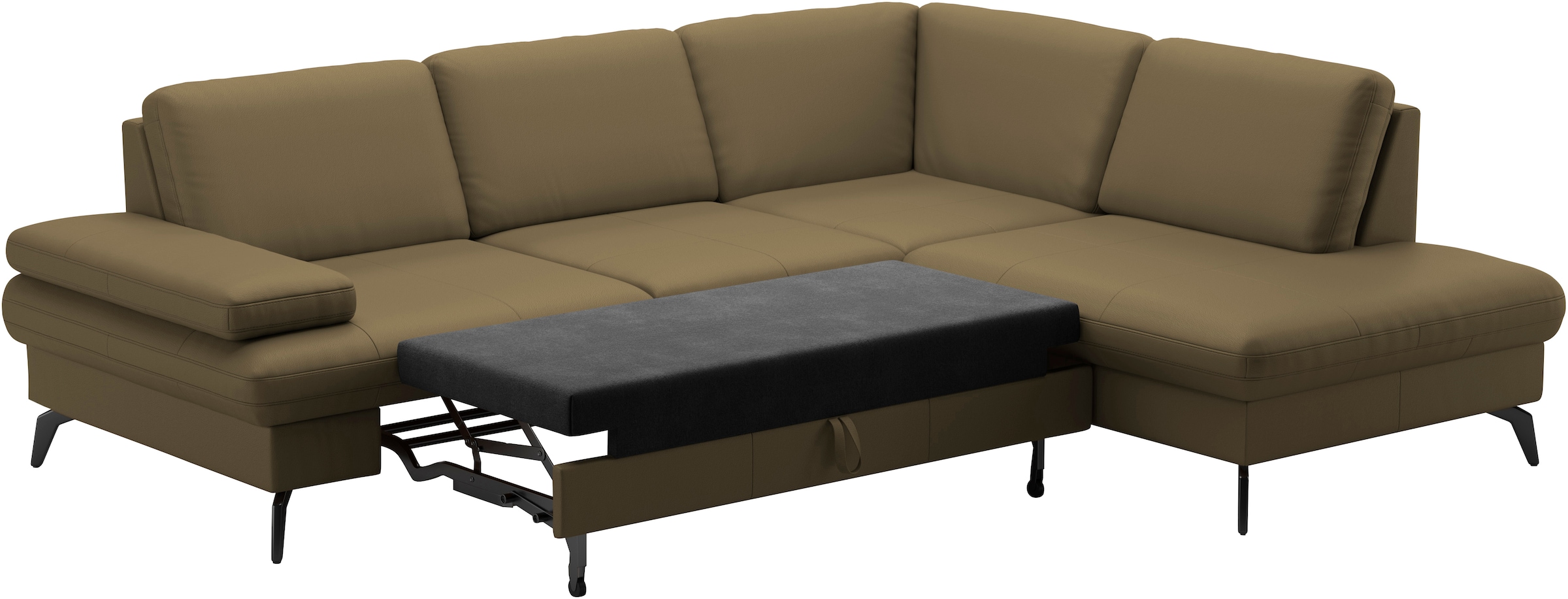 sit&more Ecksofa »Morris L-Form, inkl. Sitztiefenverstellung«, wahlweise mit Armteilverstellung, Bettfunktion & Bettkasten