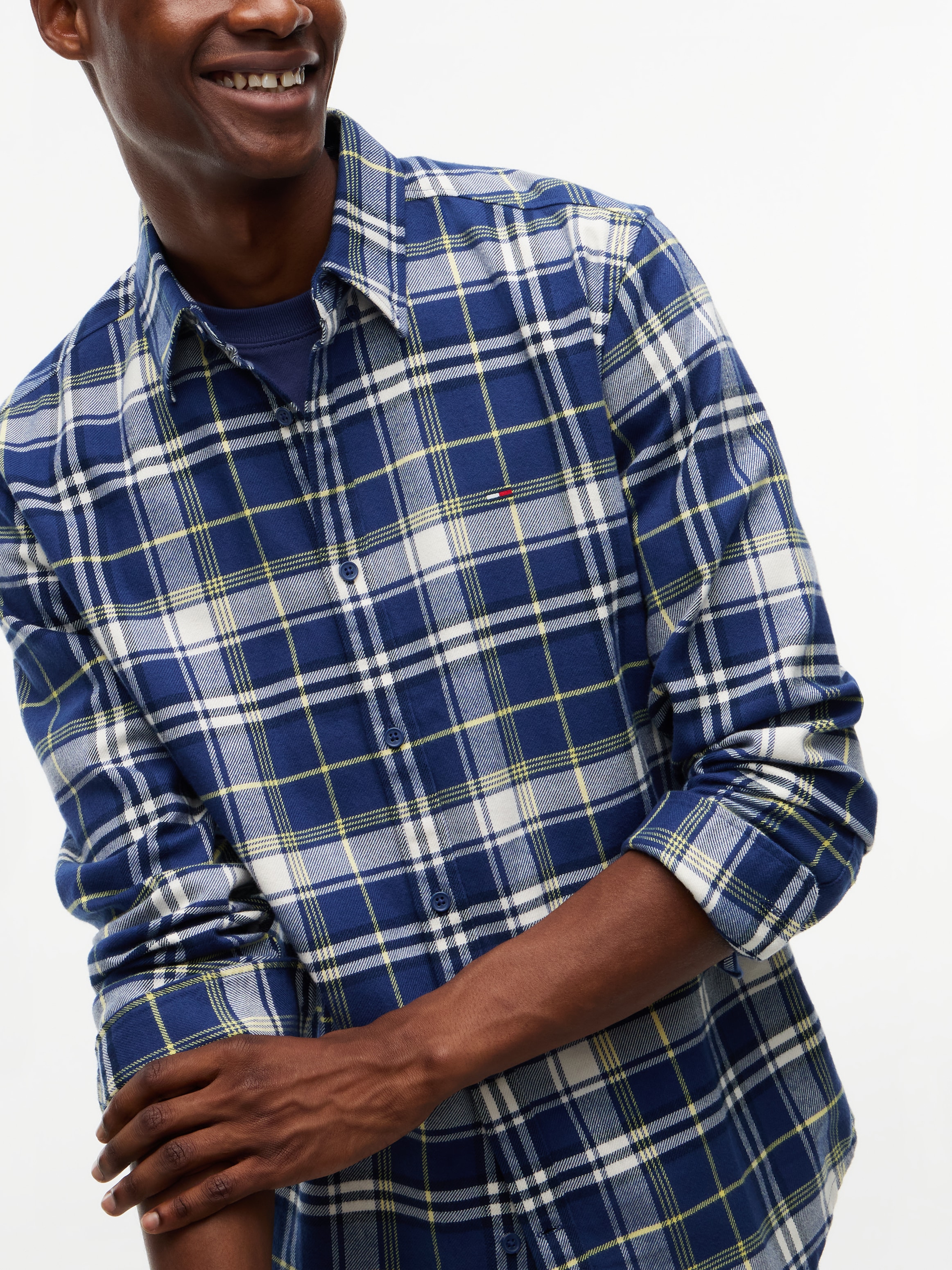 Tommy Jeans Flanellhemd »REGULAR FLANNEL CHECK SHIRT« Regular fit mit Karomuster