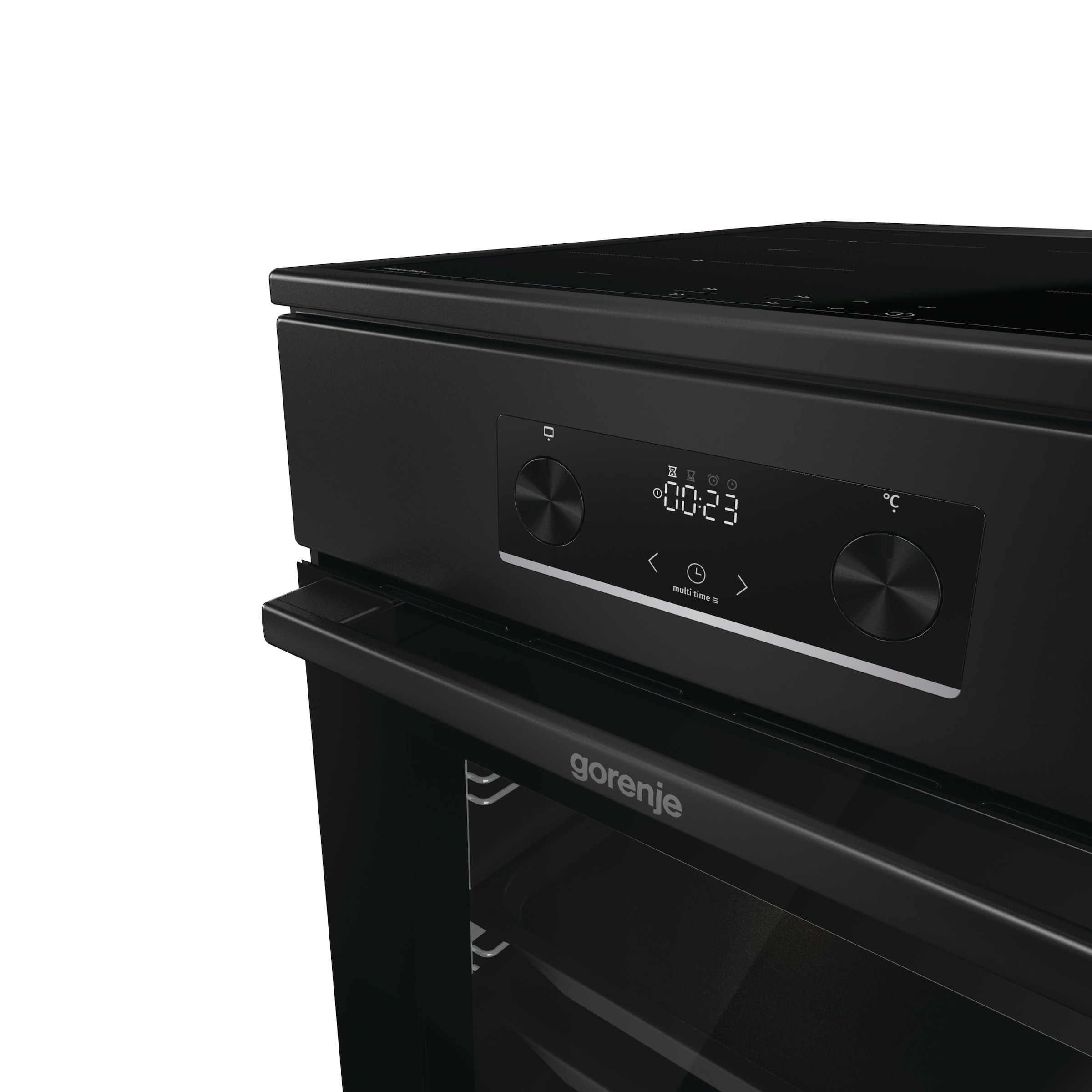 GORENJE Induktions-Standherd »MEKIS510IB« mit 1-fach-Teleskopauszug Aqua Clean 1 Stk. tlg. Pizzafunktion mit 275 °C – perfekt für Pizza, Focaccia und mehr!