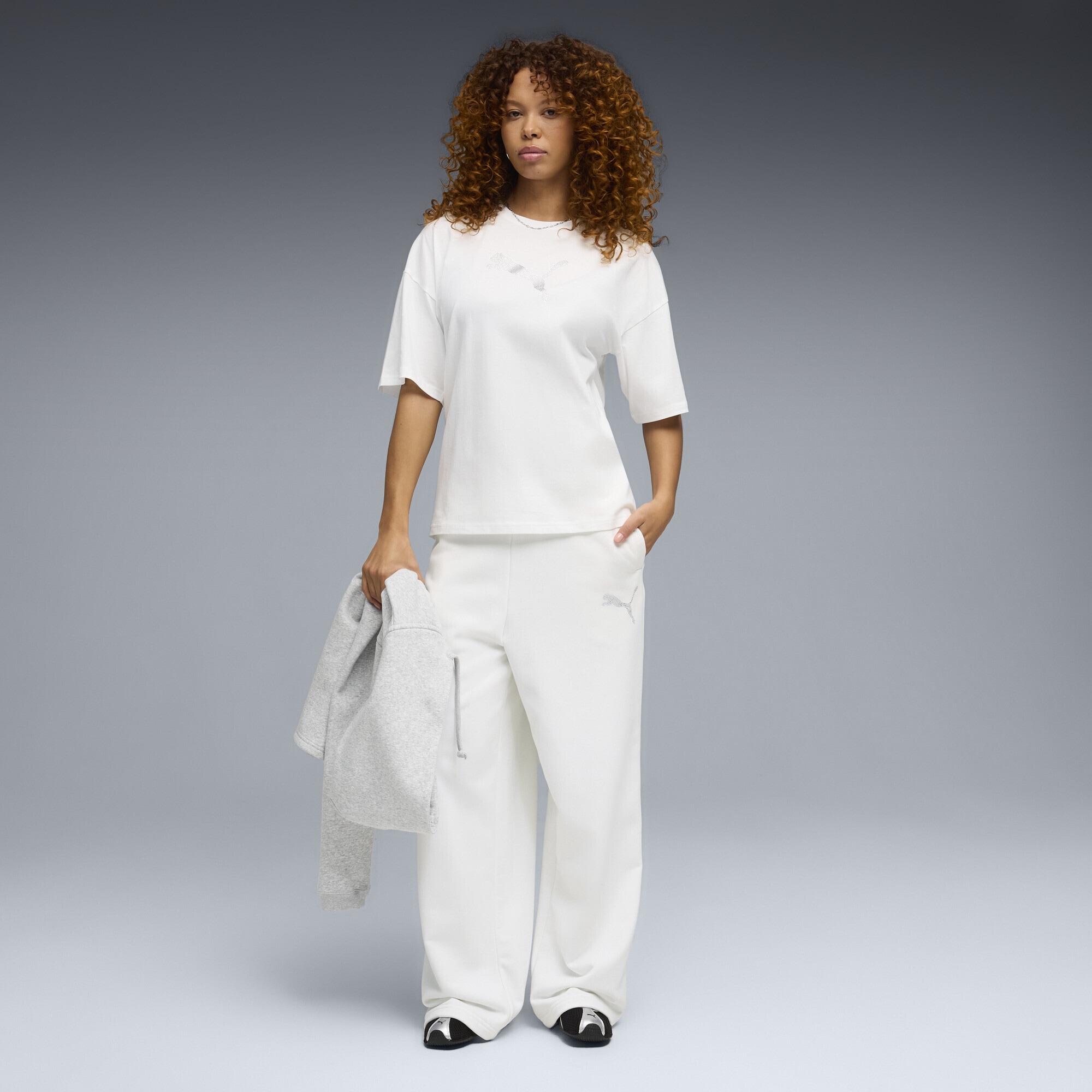 PUMA T-Shirt »Essentials Graphics Bedazzled Oversized T-Shirt Damen«