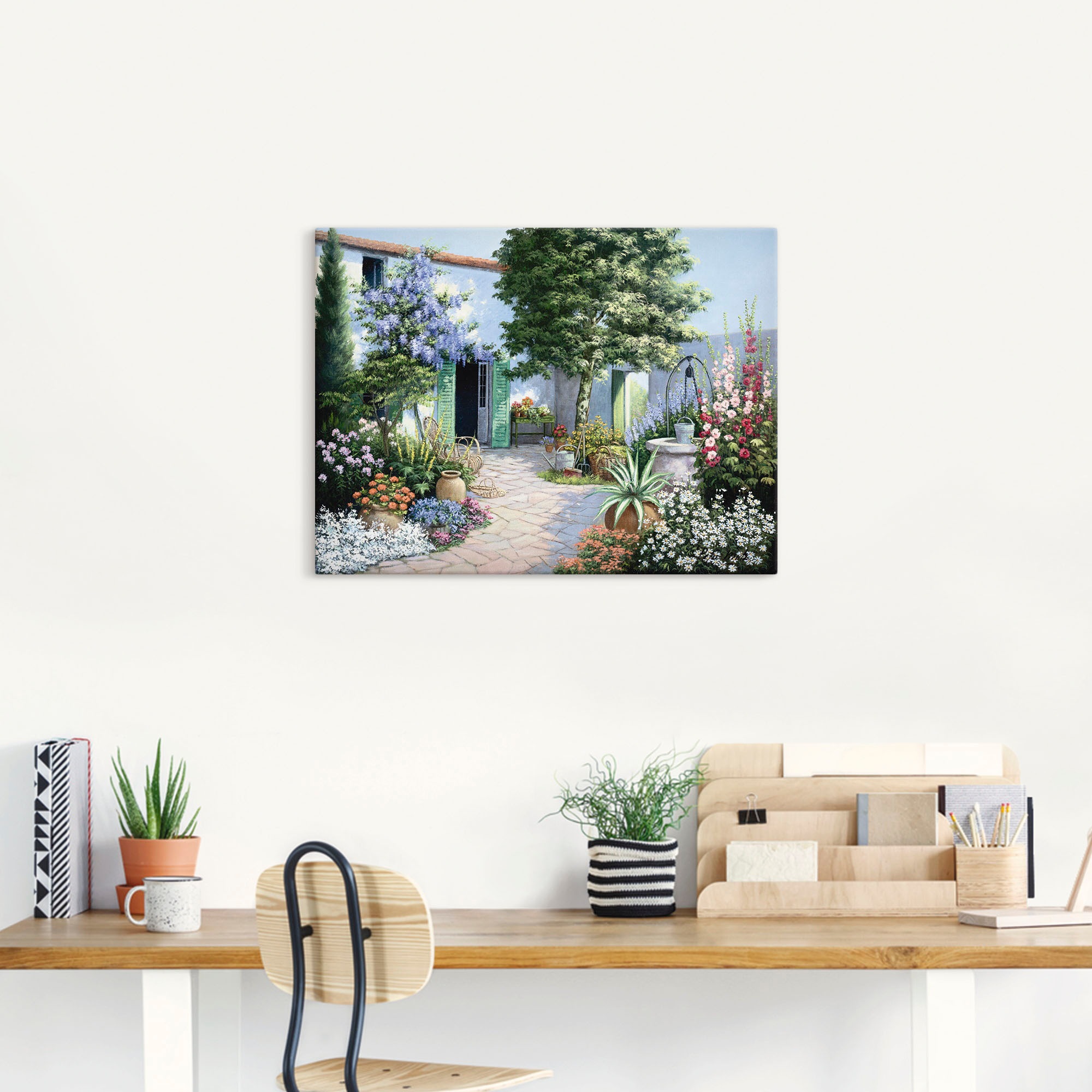Artland Wandbild "Ein kleines Paradies" Garten 1 Stk. tlg. als Leinwandbild günstig online kaufen