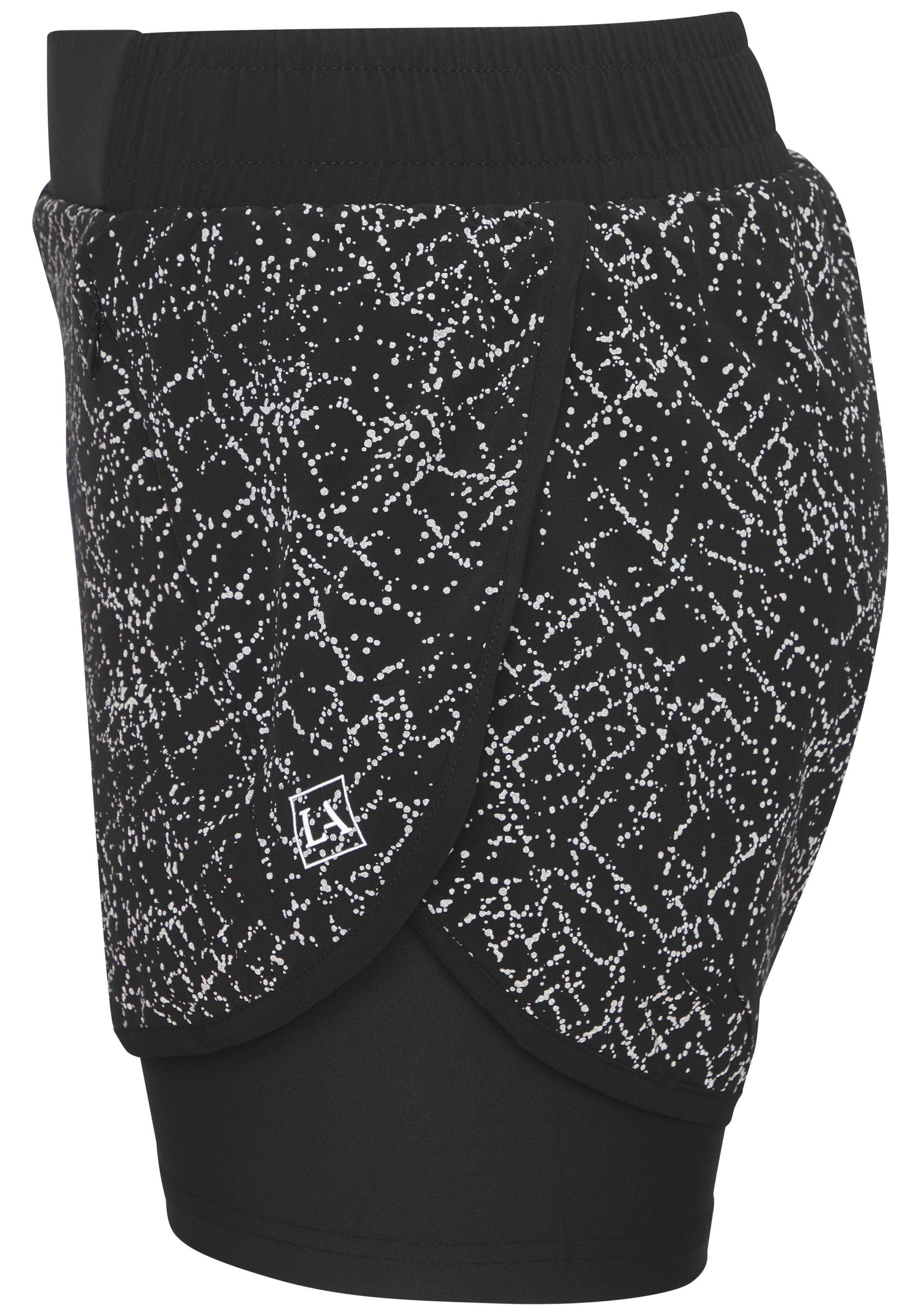LASCANA ACTIVE 2-in-1-Shorts  im Layer-Design mit reflektierendem Material