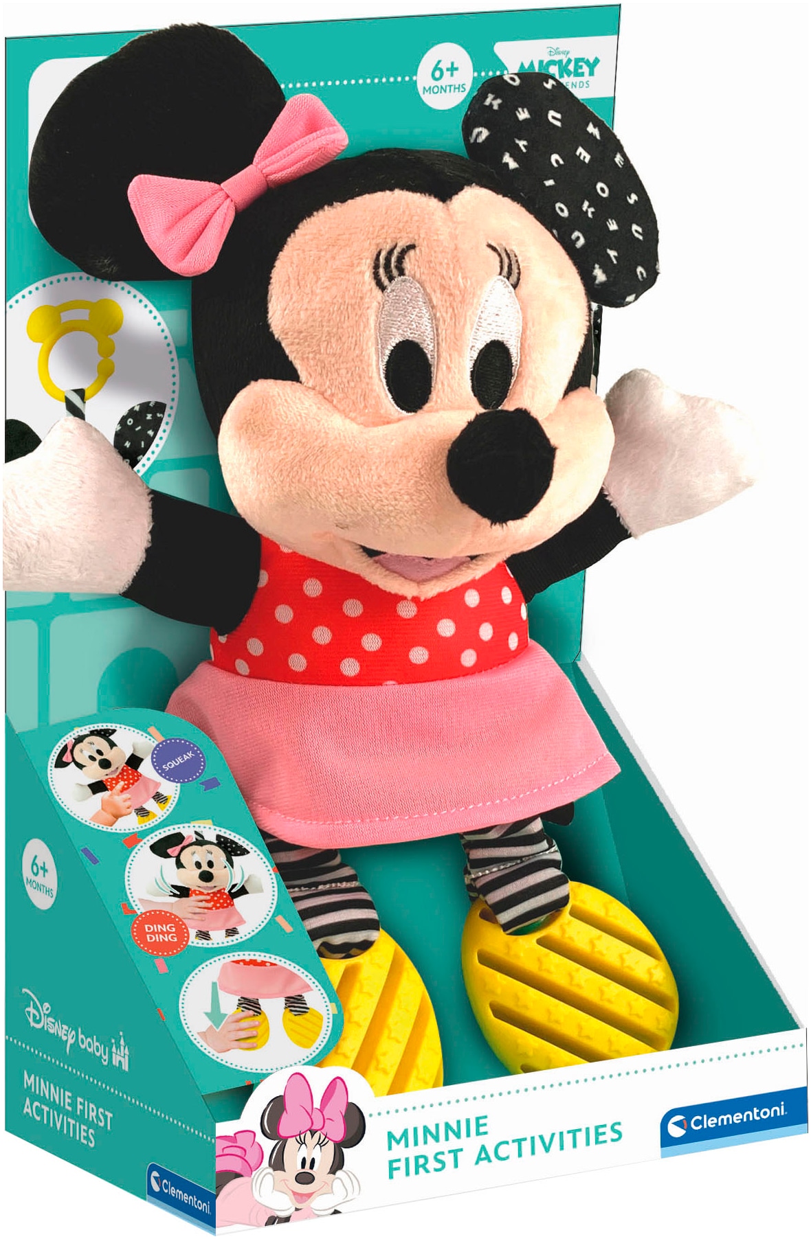 Clementoni® Plüschfigur »Baby Clementoni, Disney Baby, Plüsch Minnie mit Beißring«
