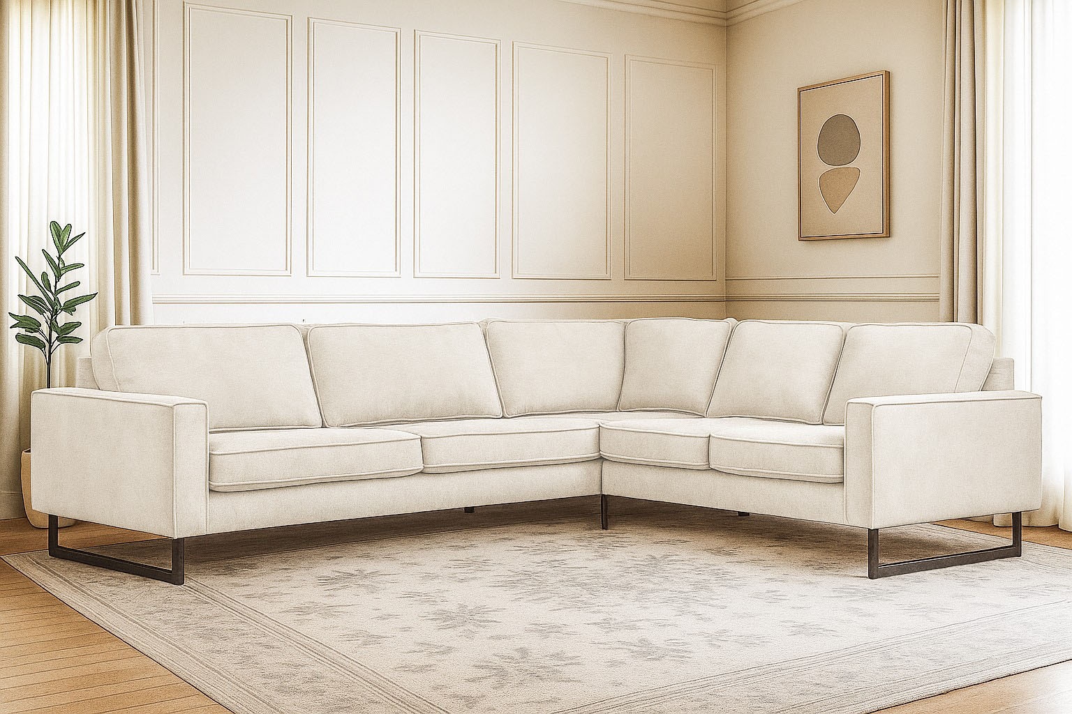 Places of Style Ecksofa "Pinto, XXL, 250/290 cm, langer Schenkel, Ottomane" günstig online kaufen