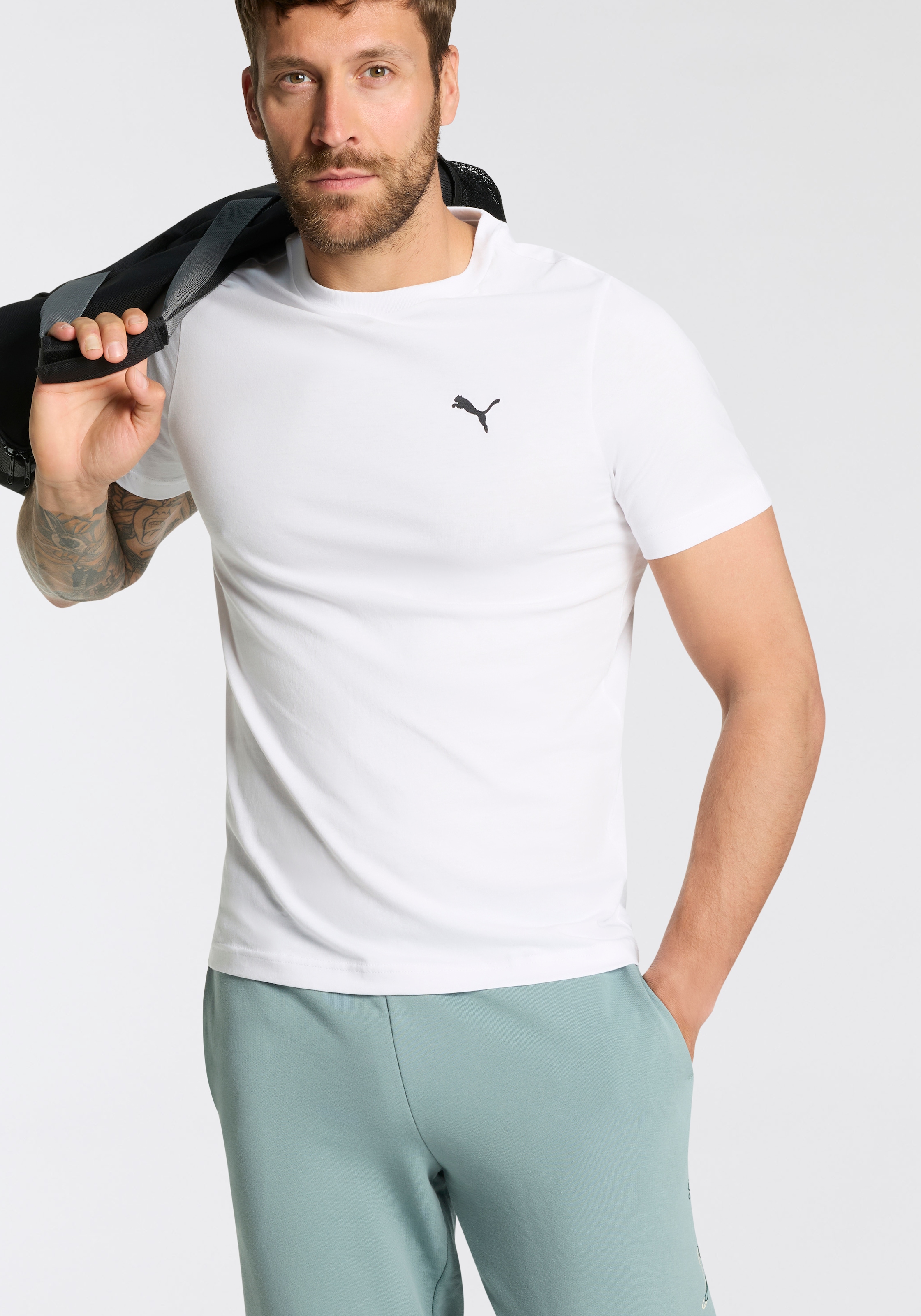 PUMA T-Shirt »ESS LOGO TEE MULTIPACK M«, Doppelpack, 2 Stück