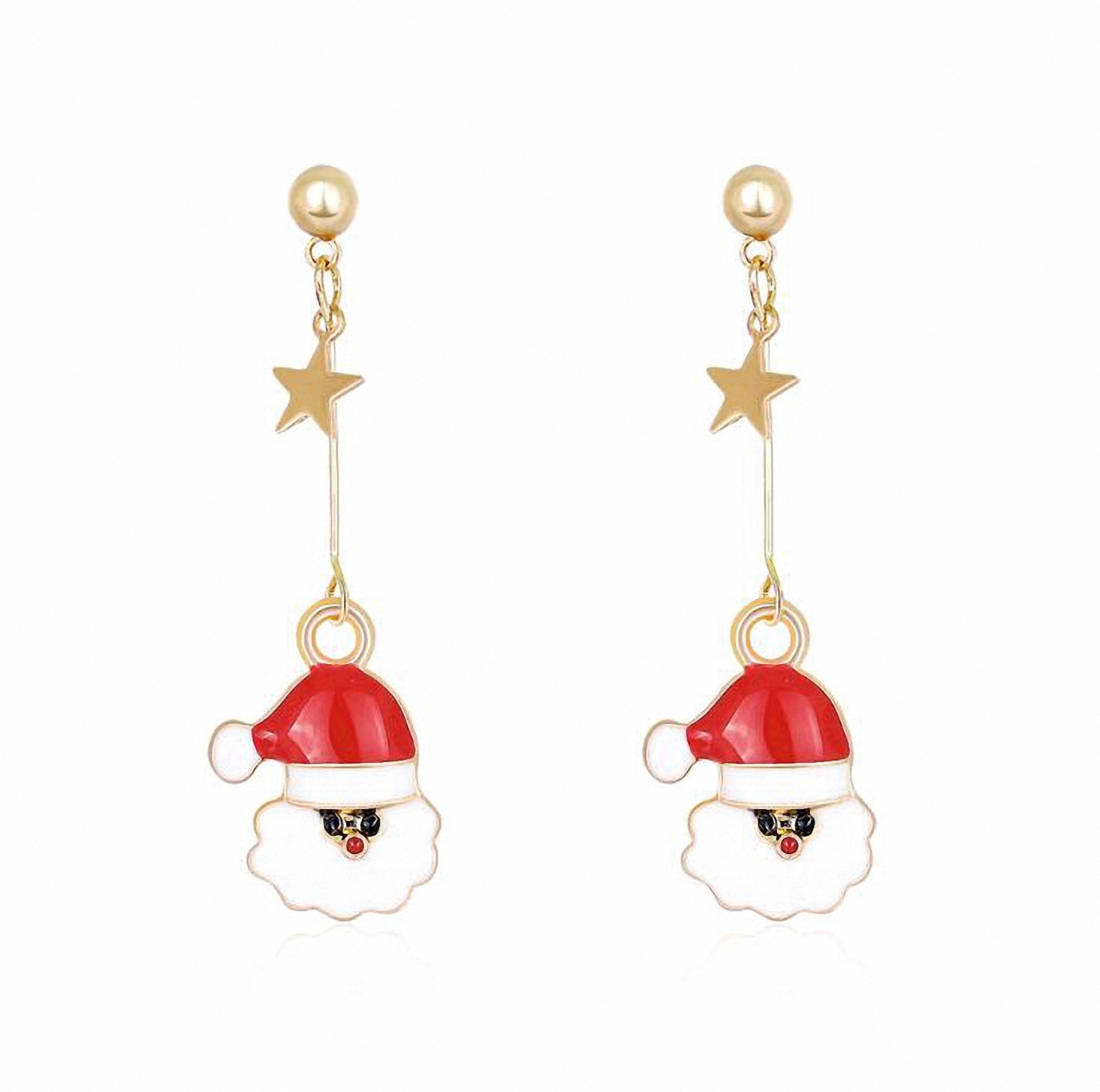 Paar Ohrhänger »Weihnachtsschmuck Ohrhänger Weihnachtsmann«, Weihnachtsschmuck