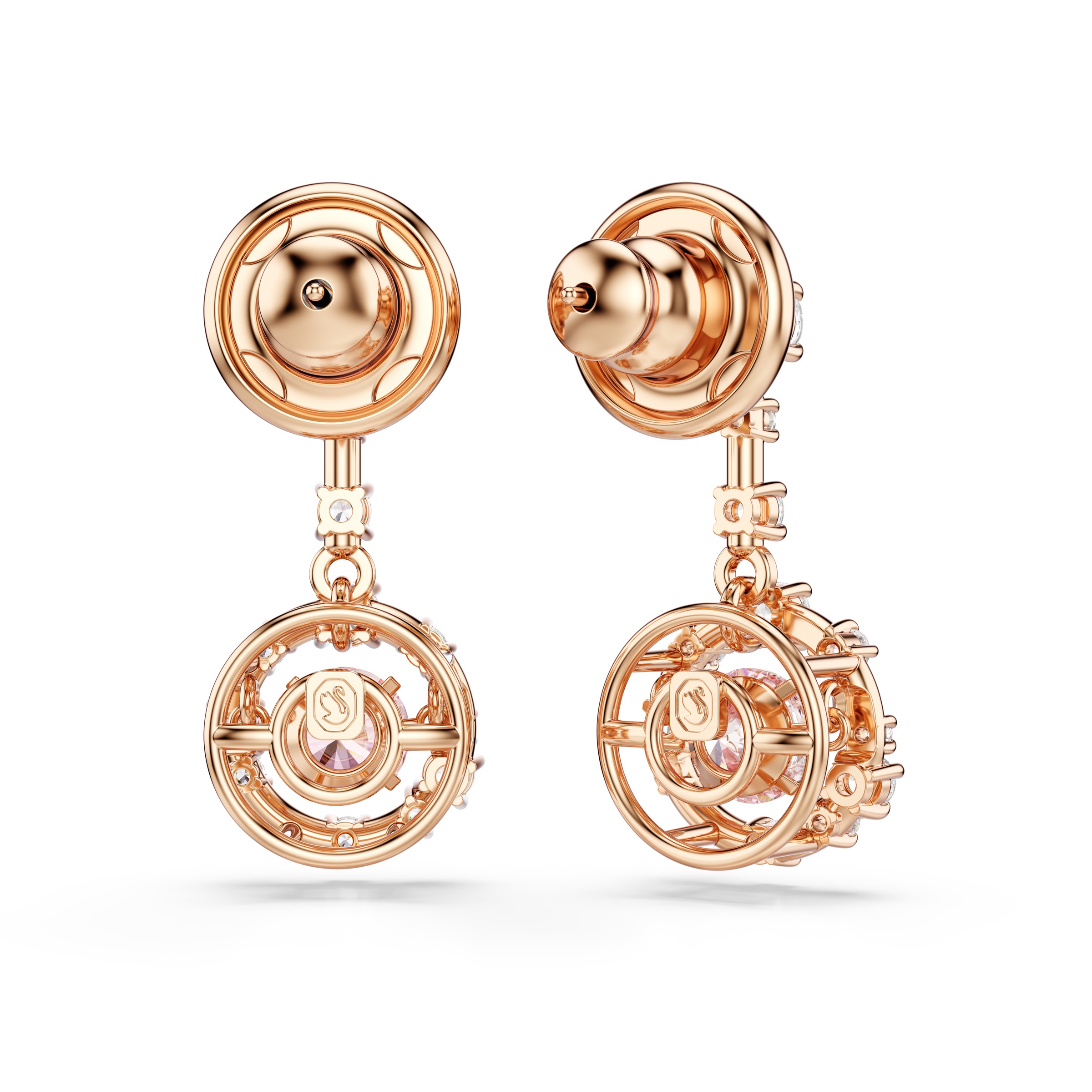 Paar Ohrhänger SWAROVSKI "Schmuck Geschenk Constella Ohrringe Dancing Stone", roségoldfarben, metallfarben, kristallweiß, rosa, kristallweiß, rosa, Ohrringe, Damen, Metall, mit Swarovski Kristall 4