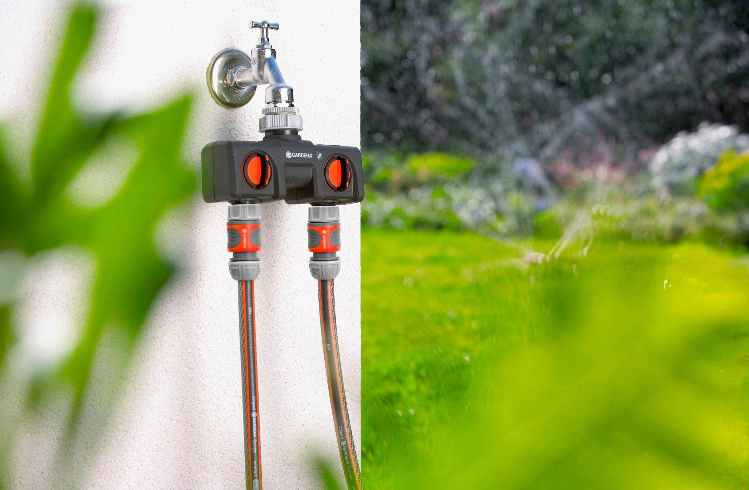 EVE Bewässerungscomputer »Aqua (HomeKit) + Schlauchverbinder 2-Wege-Verteiler«, (Packung)