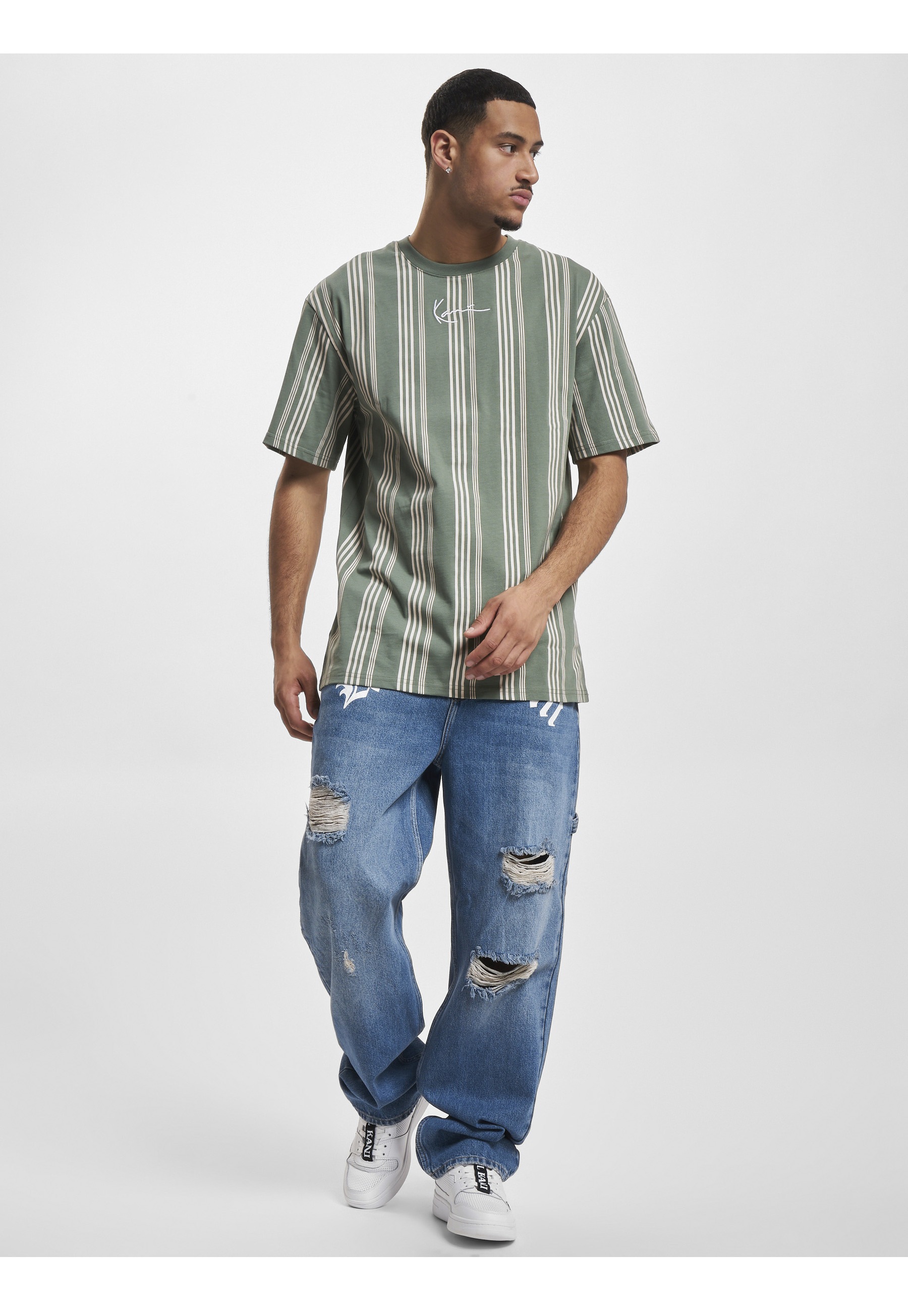 Karl Kani T-Shirt »Karl Kani Herren KM233-025-1 KK Small Signature Striped Tee« 1 Stk.