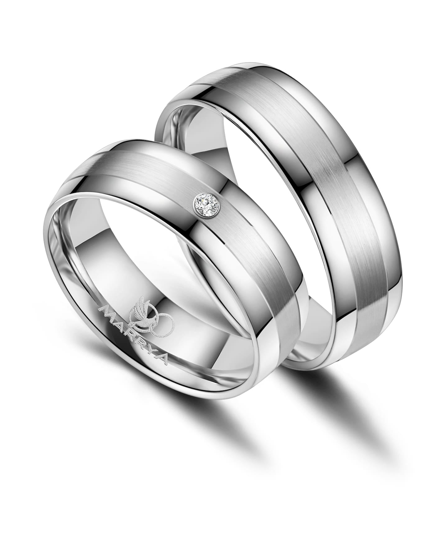 Marrya Partnerring »Edelstahl Ringe Trauringe Eheringe Partnerringe«