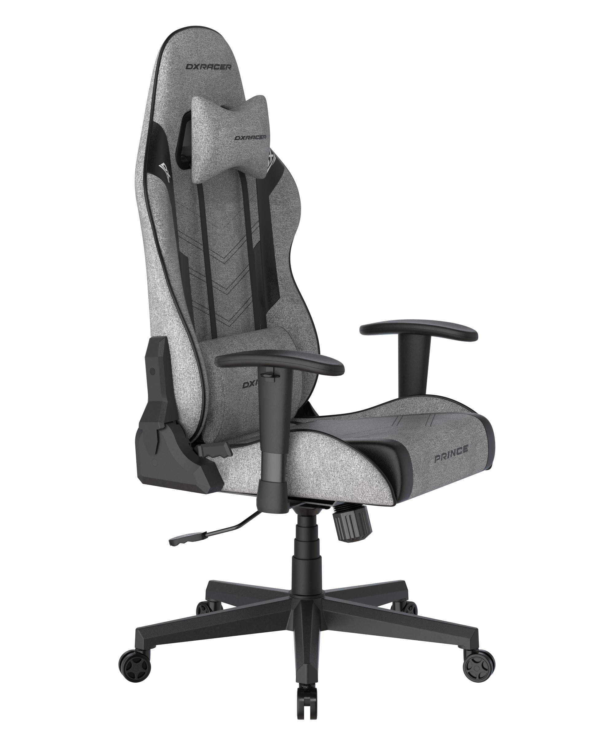 DXRacer Gaming-Stuhl »Prince Gaming Chair Regular L, Stoff, PVC, grau schwarz«