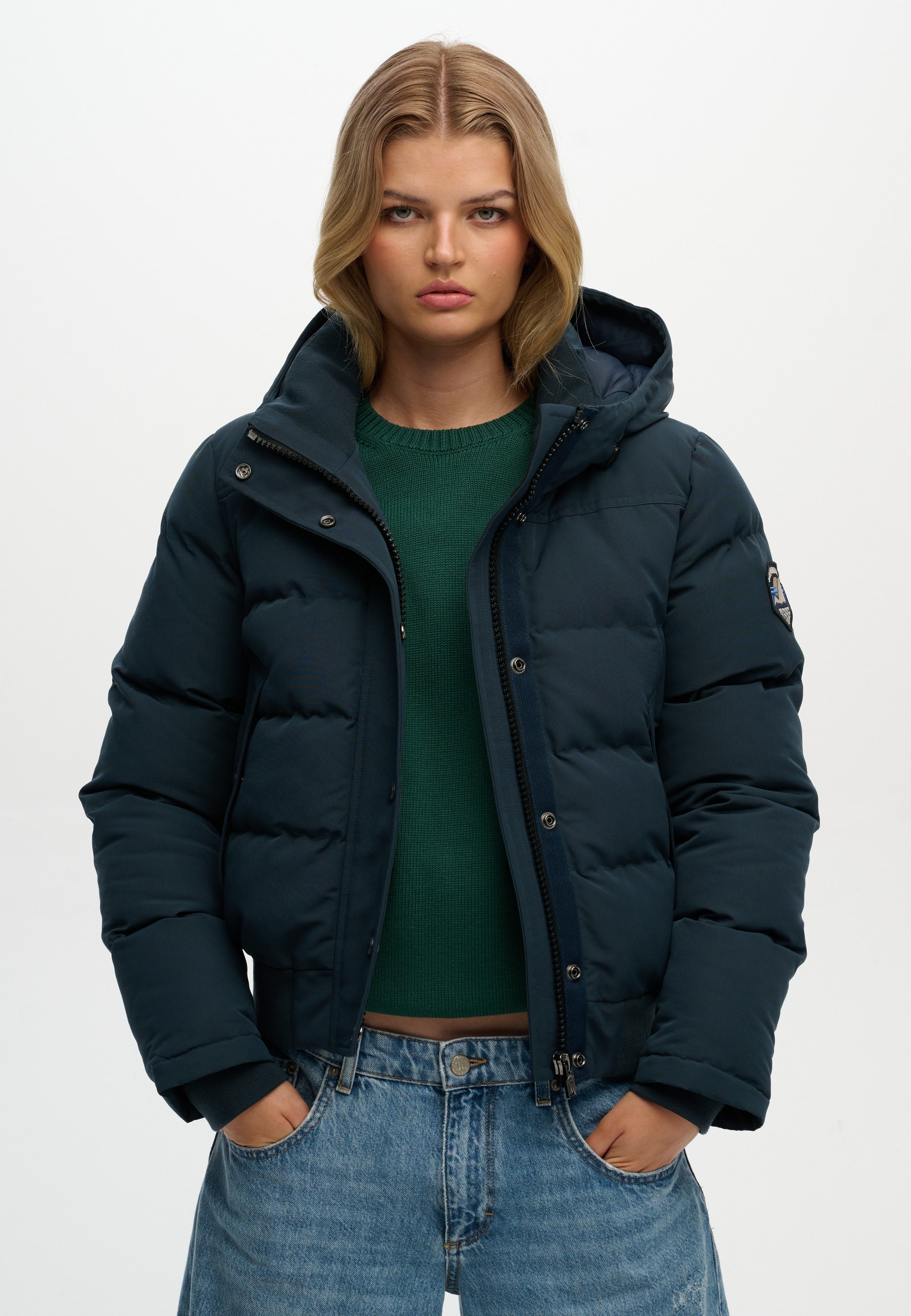 Superdry Steppjacke "EVEREST BOMBER JACKET" mit Kapuze günstig online kaufen