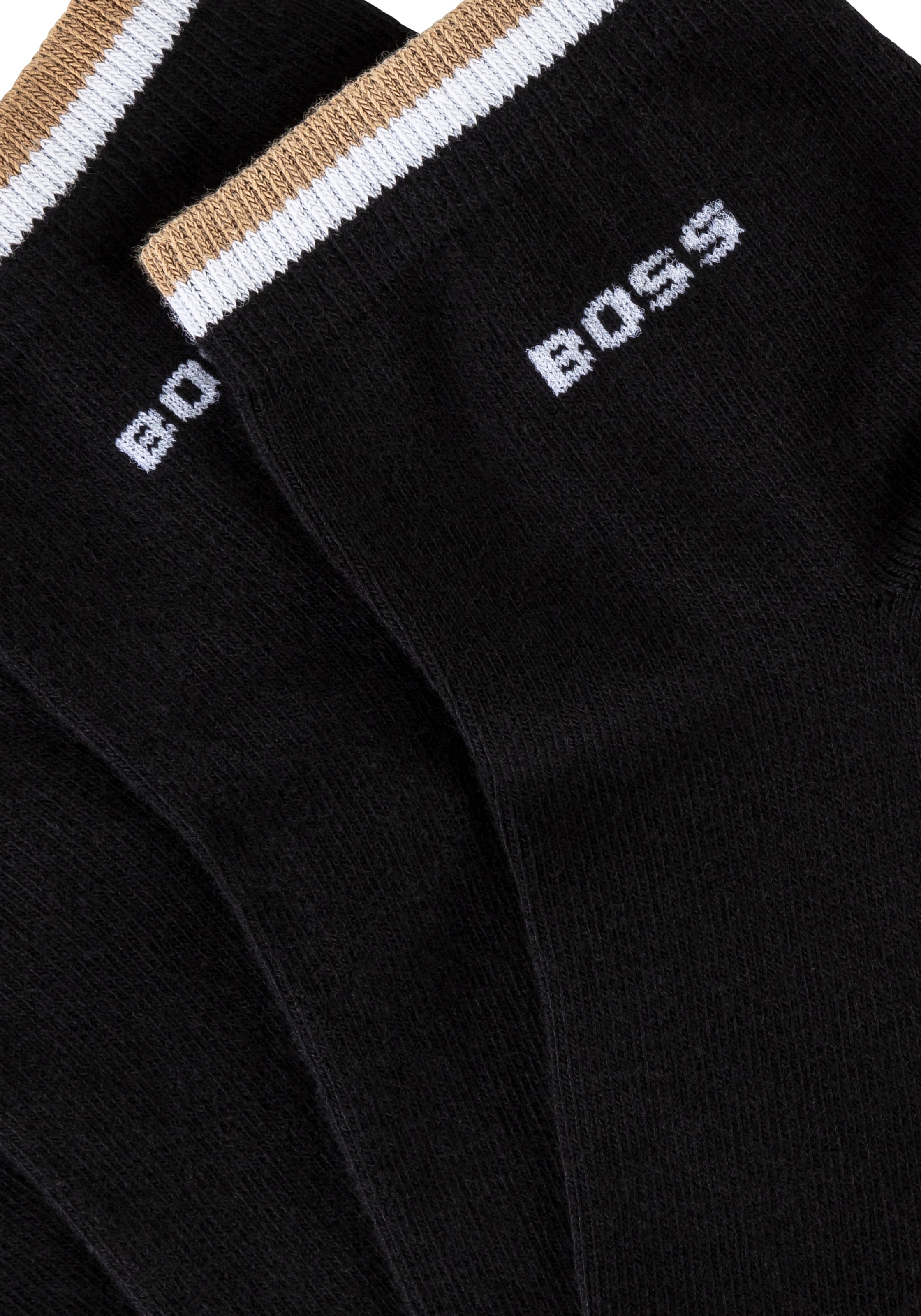 BOSS Freizeitsocken »2P SH Stripe CC«, (Packung, 2 Paar, 2er), mit BOSS Schriftzug