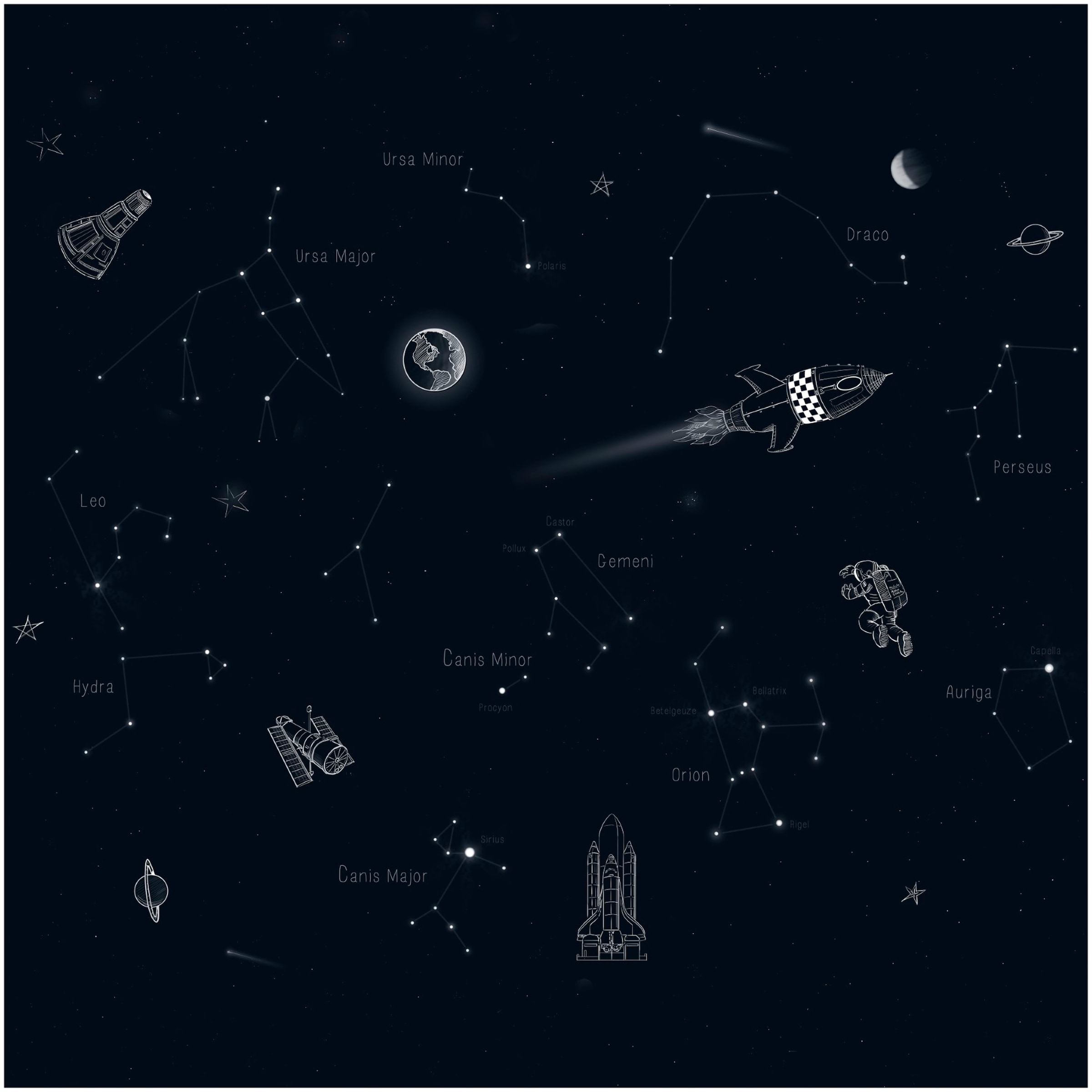vtwonen Fototapetas »Universum« universal juod...