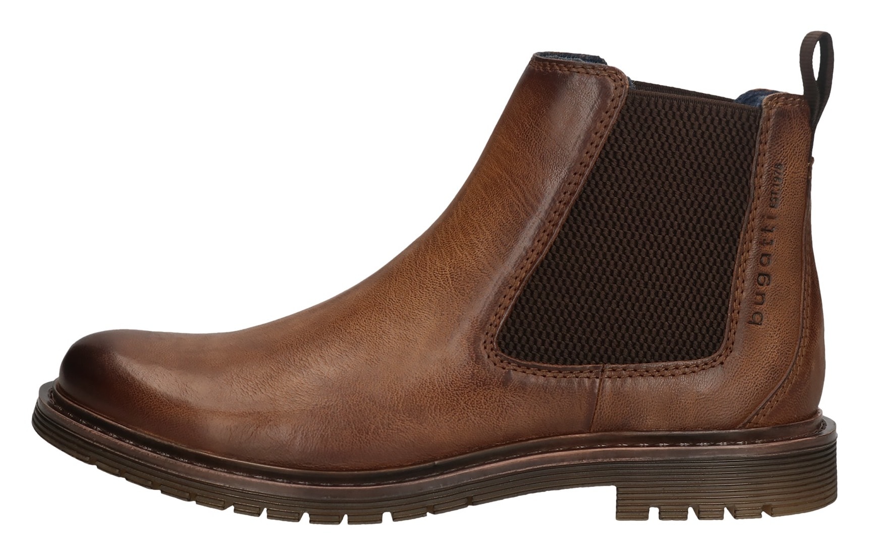 bugatti Chelseaboots, Schlupfstiefel, Stiefelette, Herrenboots mit Wechselfußbett