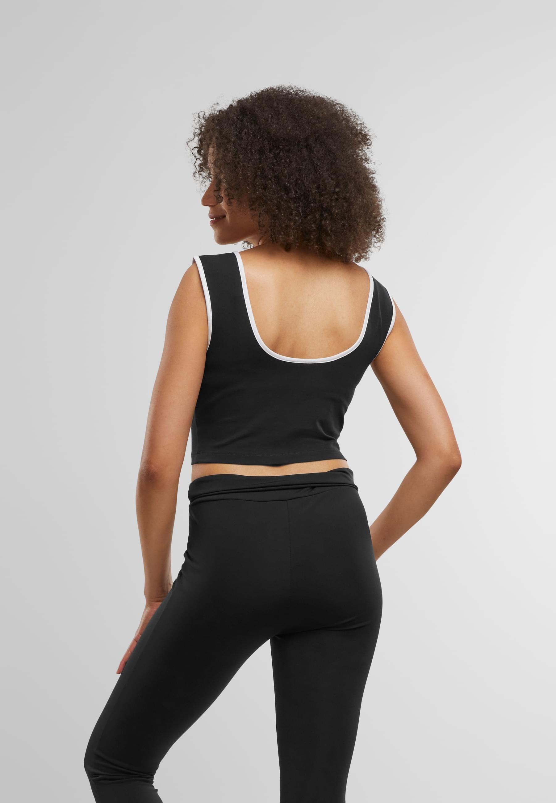 URBAN CLASSICS T-Shirt »Urban Classics Ladies Contrast Cropped Top«, (1 tlg.)