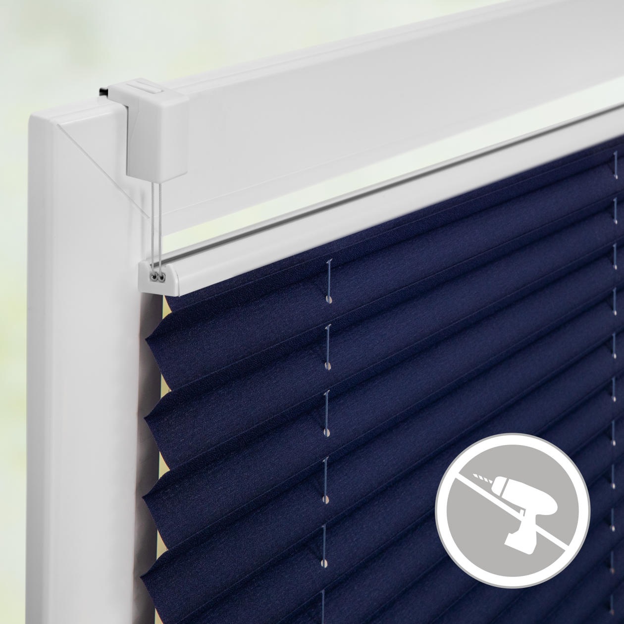 LICHTBLICK ORIGINAL Plissee »Plissee Klemmfix, ohne Bohren, verspannt« blickdicht ohne Bohren verspannt lichtdurchlässig, blickdicht