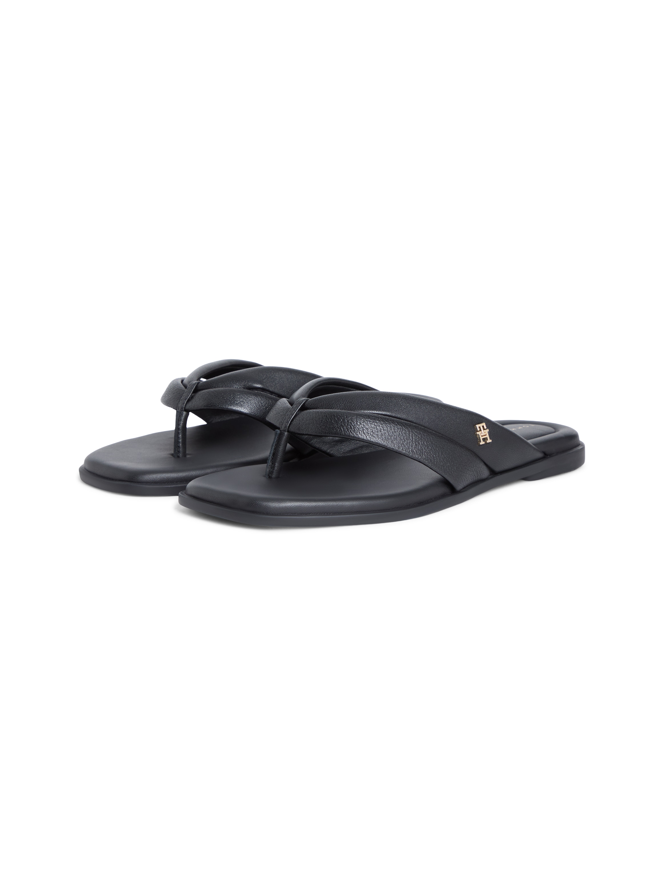 Tommy Hilfiger Zehentrenner "ELEVATED TOE POST LTH SANDAL" Sommerschuh, Dia günstig online kaufen