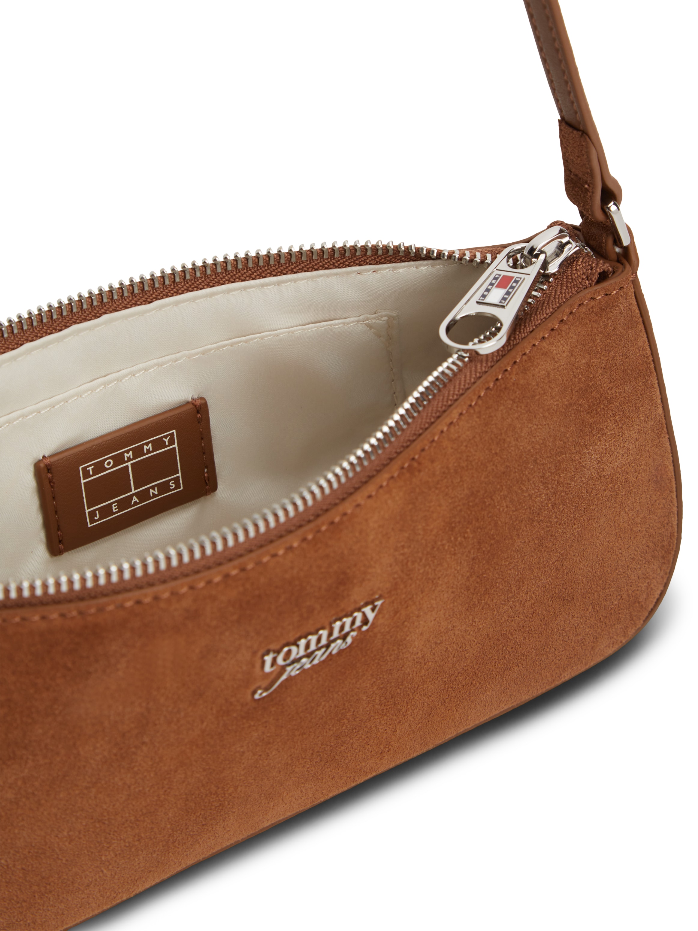 Tommy Jeans Schultertasche »TJW MUST SUEDE SHOULDER BAG« Damen Umhängetasche, Handtasche, Mini Bag  mit TH-Logo