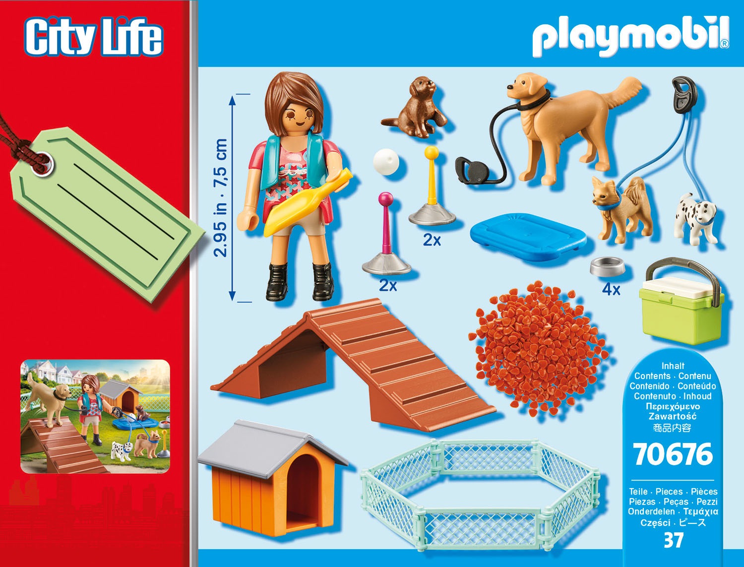 Playmobil® Konstruktions-Spielset »Geschenkset Hundetrainerin (70676), My City Life«, (37 St.), Made in Europe
