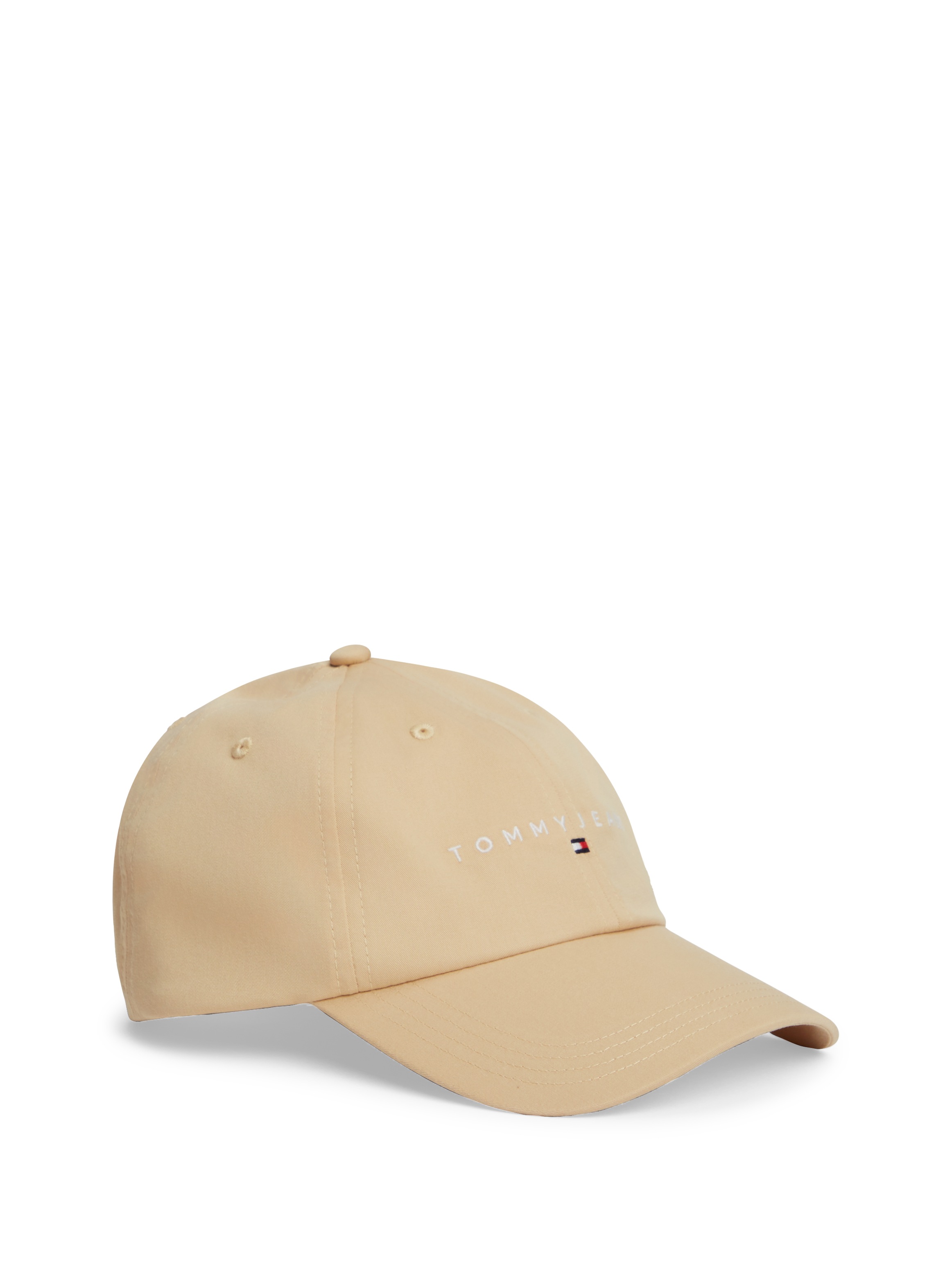 TOMMY JEANS Baseball Cap "TJM LINEAR LOGO"trench, unifarben, Web, Baumwolle, Caps, Regular fit mit festem Schirm