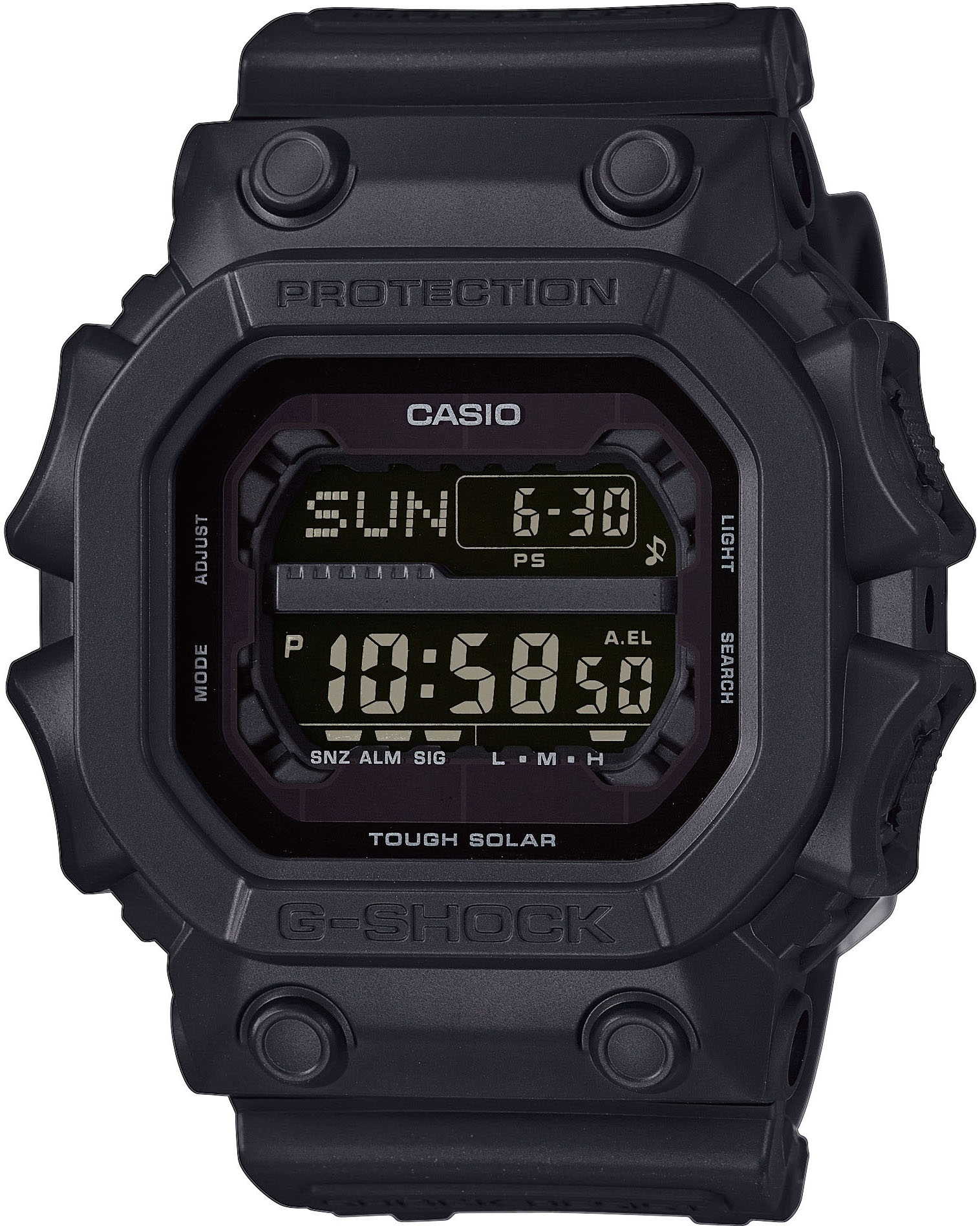 CASIO G-SHOCK Chronograph »GX-56BB-1ER«, Solaruhr, Armbanduhr, Herrenuhr, digital, retro,bis 20 bar wasserdicht