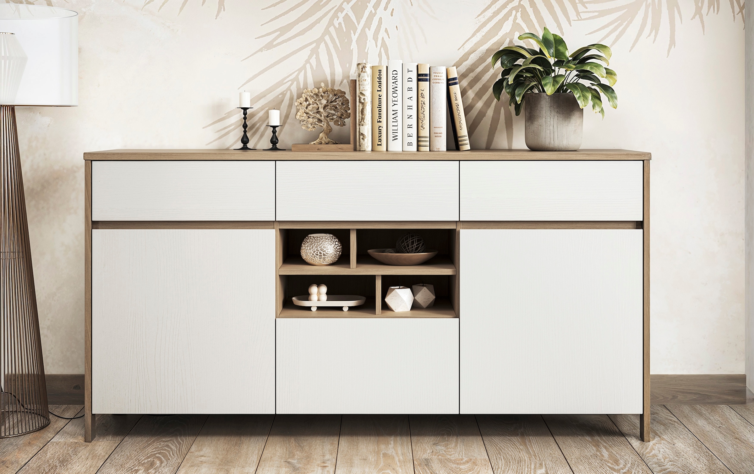 Home affaire Sideboard "Stranda, moderner Schrank, Kommode im Scandi-Style, günstig online kaufen