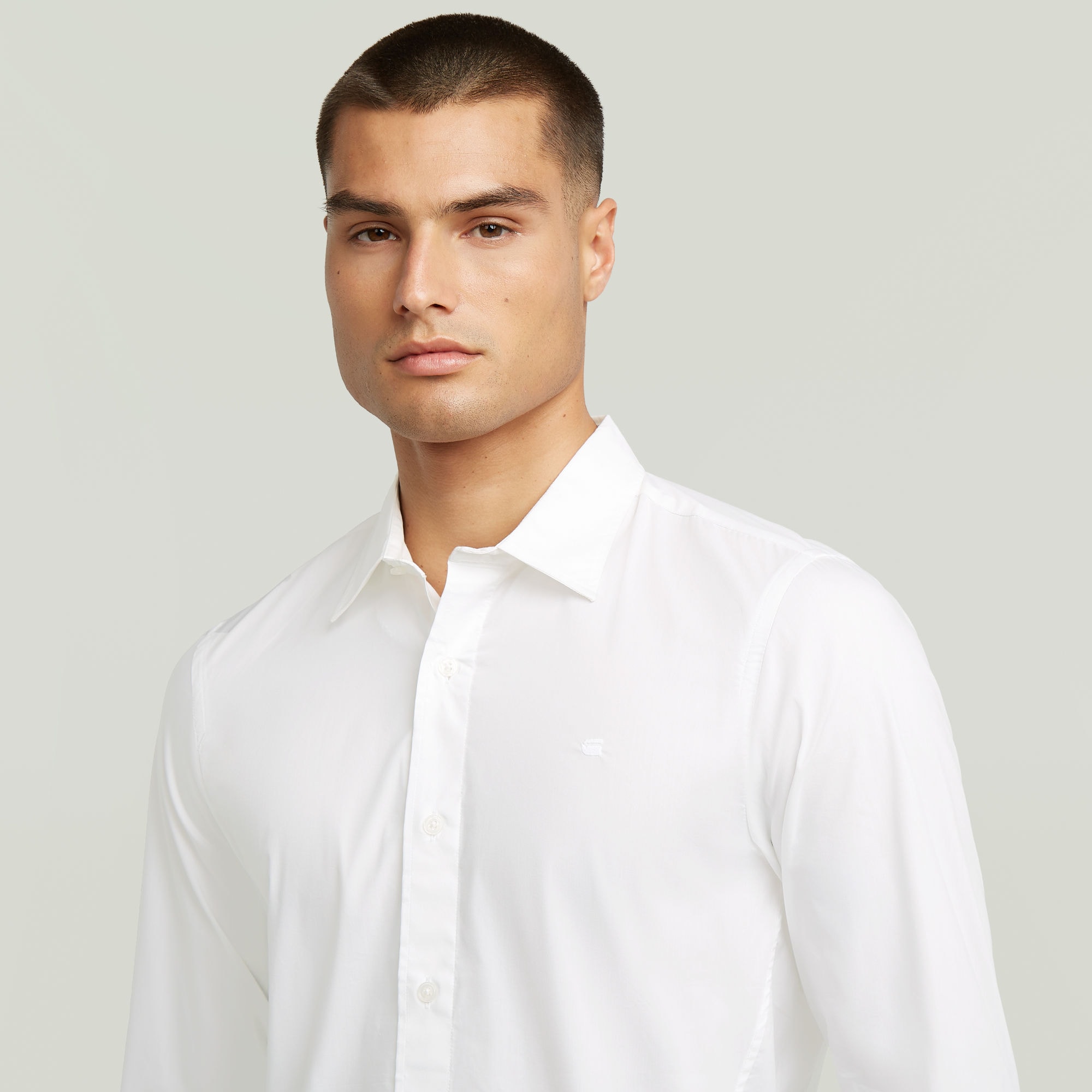 G-STAR Langarmhemd »Uniform Slim Shirt ls«, mit gesticktem Logo