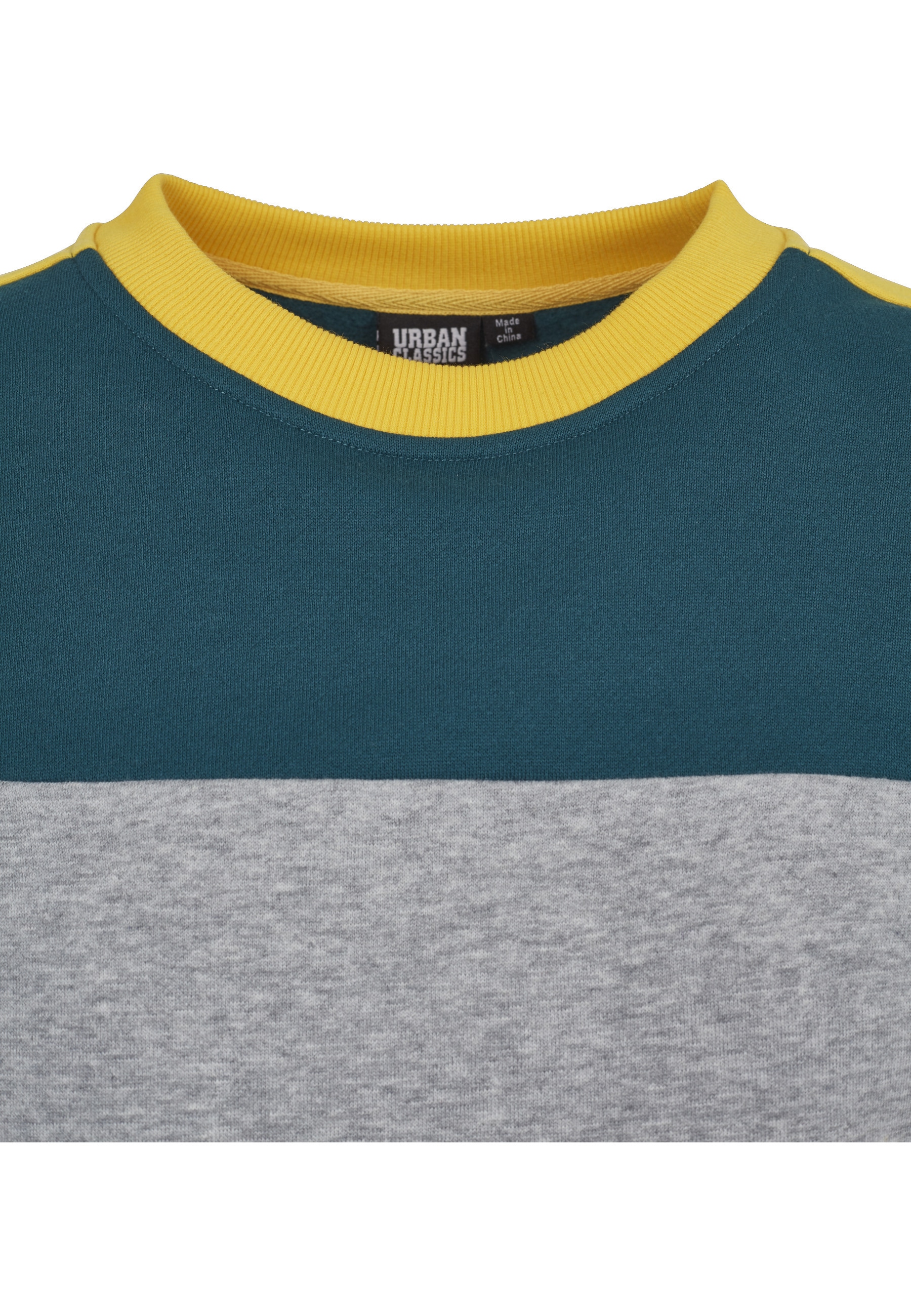 URBAN CLASSICS Sweatshirt »Urban Classics Damen Ladies Cropped 3-Tone Stripe Crew«, 1 Stk.
