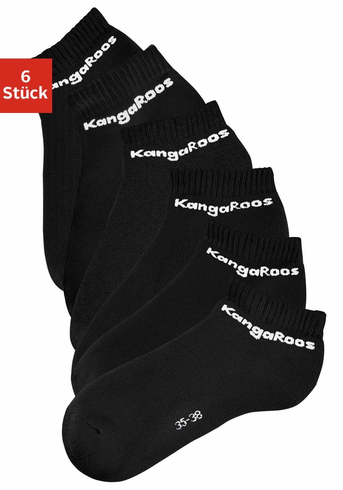 KangaROOS Sneakersocken Packung, 6 Stk. tlg. mit Frottee innen günstig online kaufen