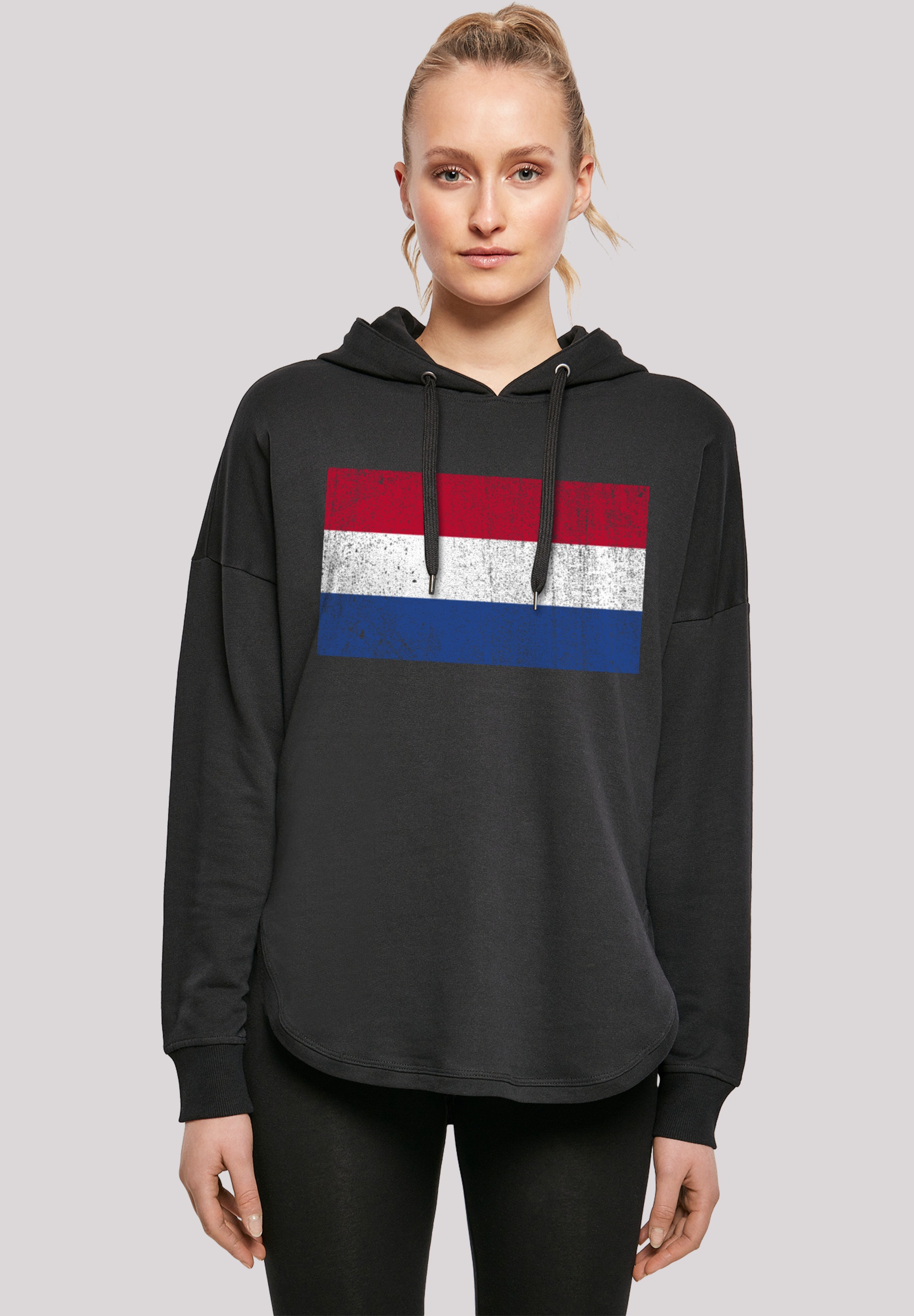 F4NT4STIC Kapuzenpullover "Niederlande Flagge distressed", Print