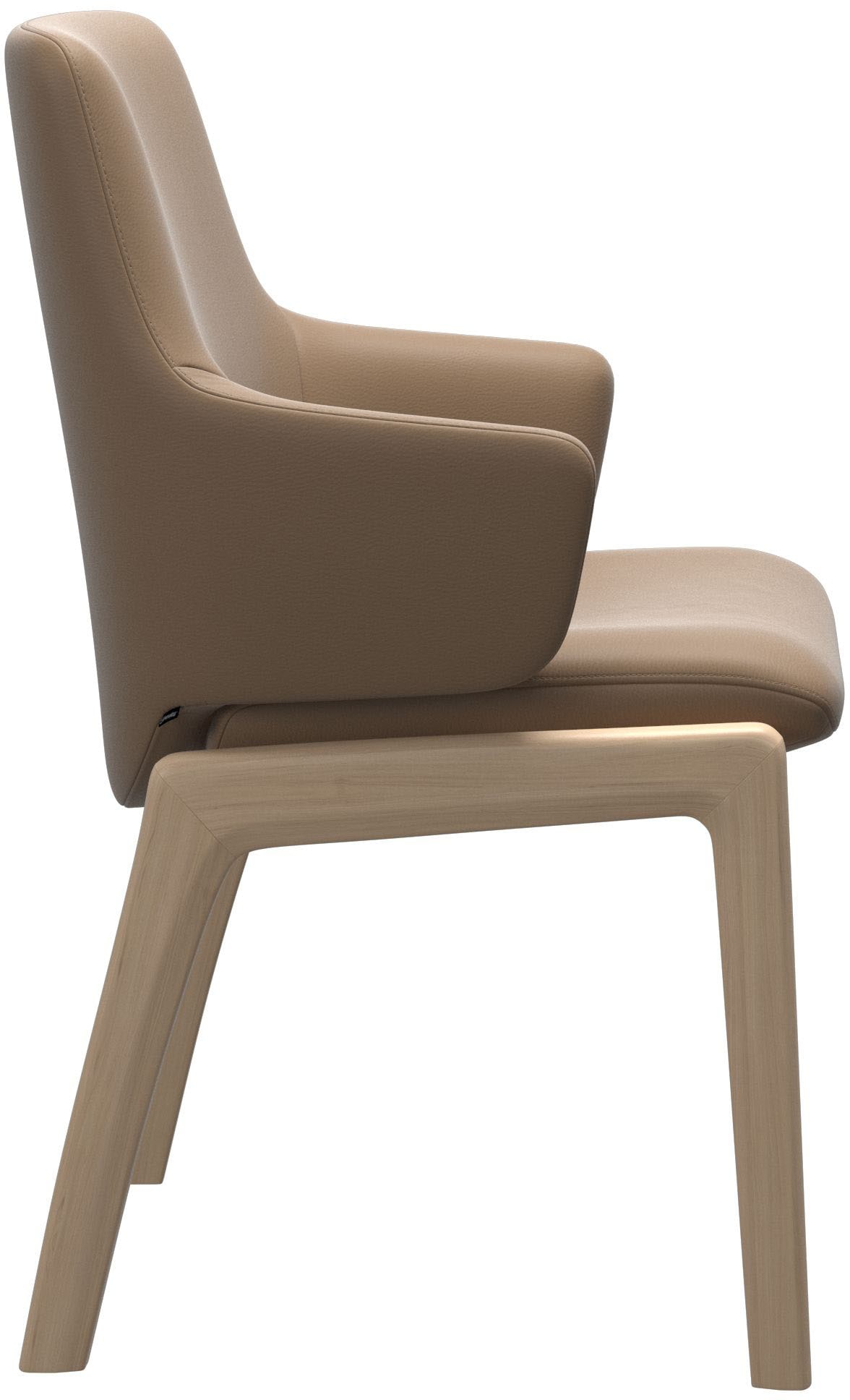 Stressless® Polsterstuhl »Laurel«, Leder PALOMA, Low Back mit Armlehne, Größe L, mit abgerundeten Beinen in Eiche natur