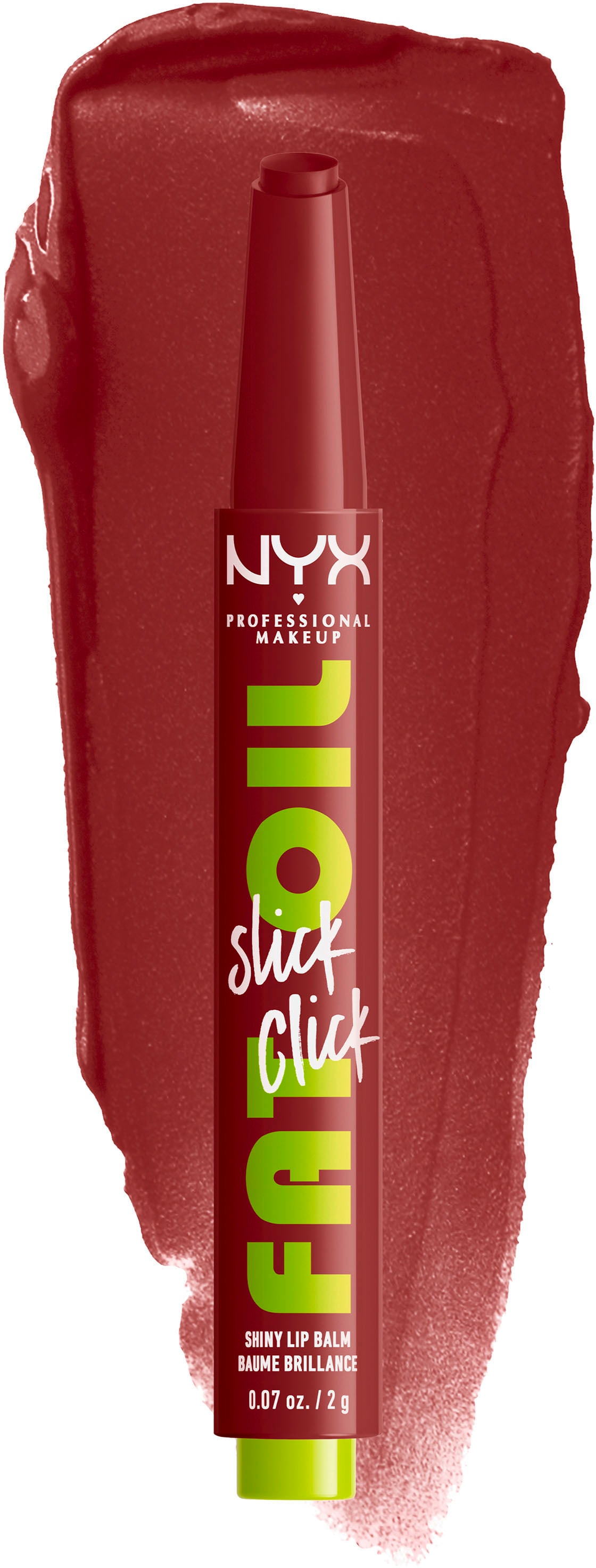NYX Lippenstift »NYX Professional Makeup Fat Oil Slick Click In a Mood«, mit natürlichen Inhaltstoffen