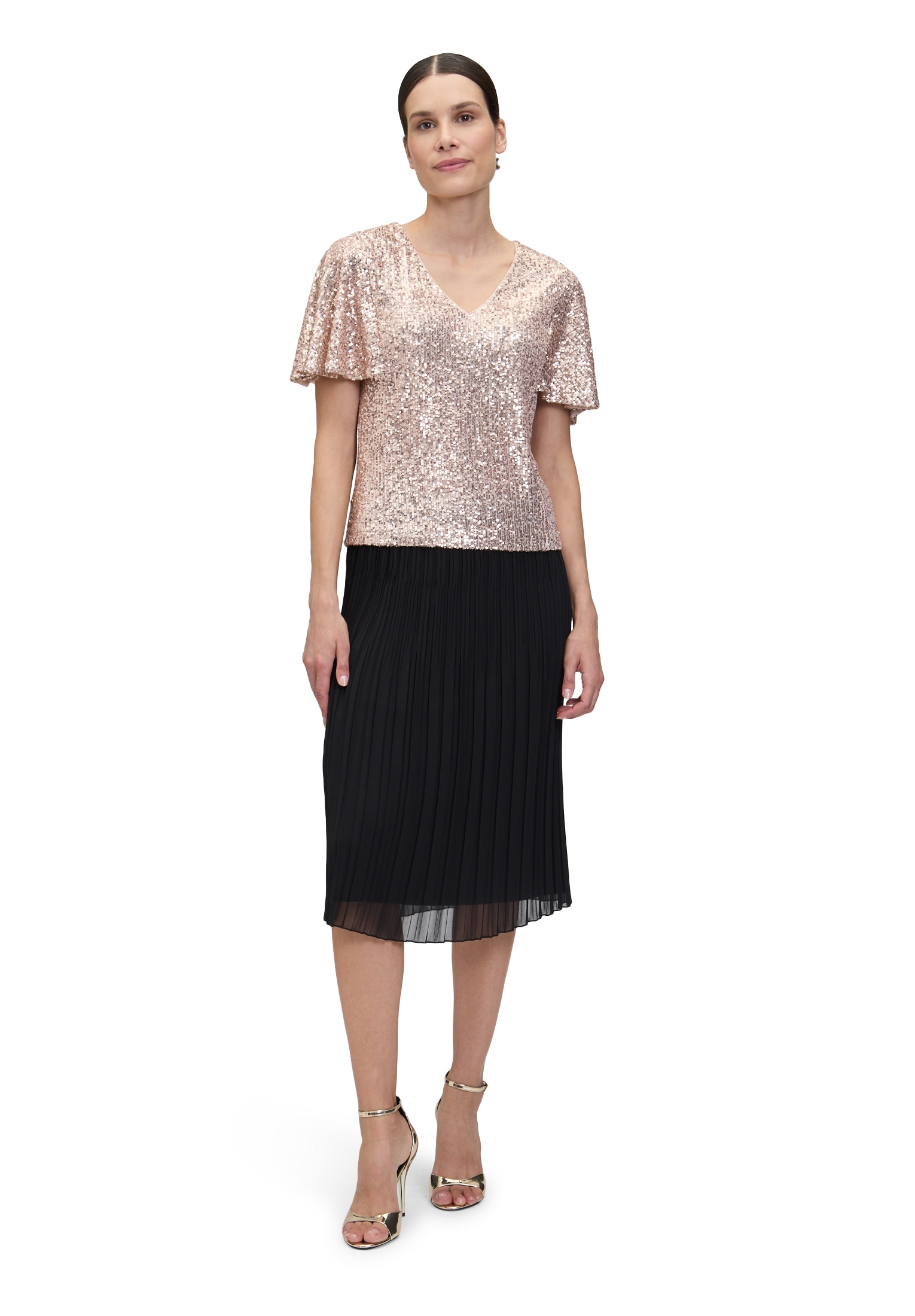 Vera Mont Kurzarmshirt »Vera Mont Damen Blusenshirt kurzarm«, (1 tlg.), Pailletten