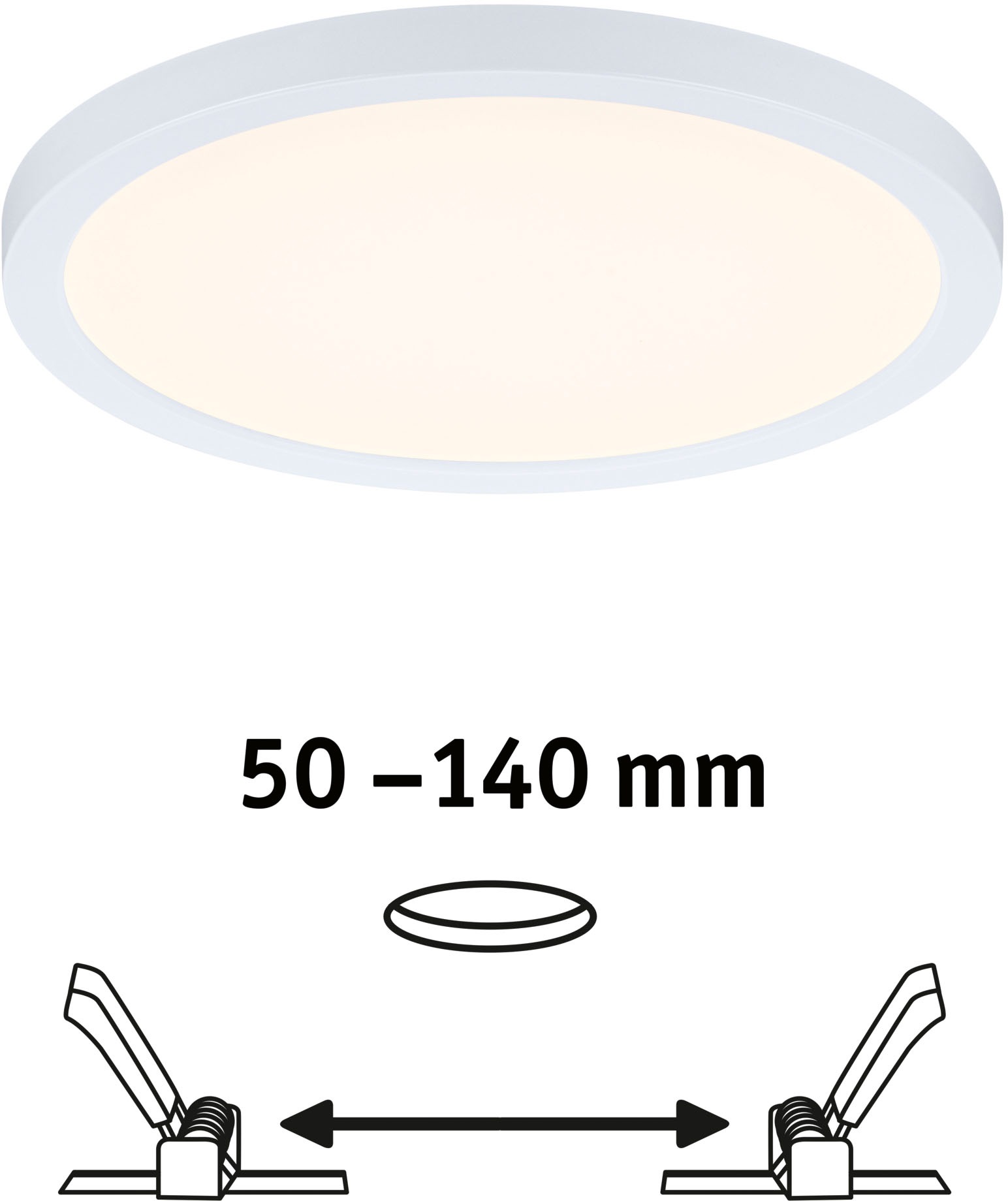 Paulmann LED Bad-Einbauleuchte »Areo«, Schutzart IP44, Ø 17,5 cm, inkl. LED Leuchtmittel