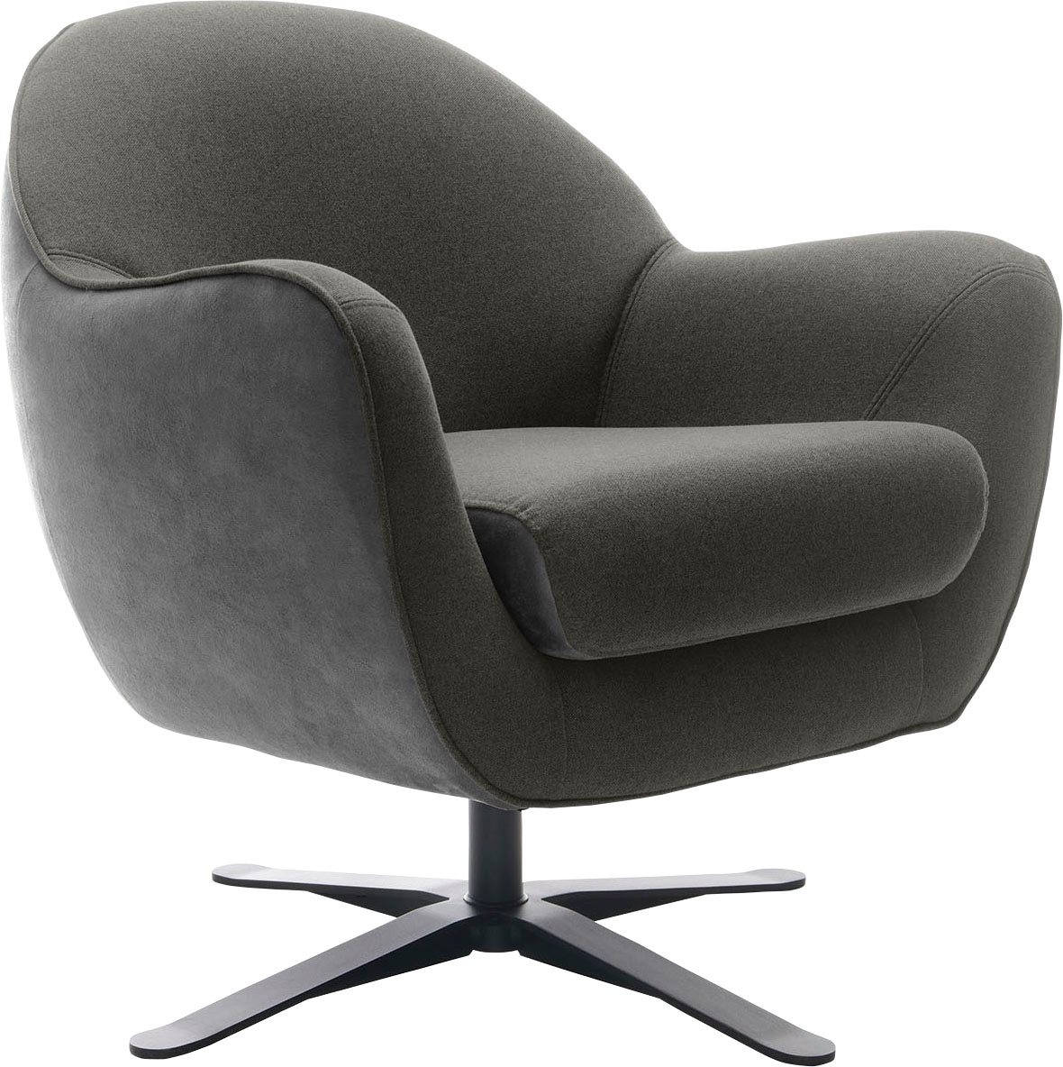 TRENDMANUFAKTUR Drehsessel »Mira, Loungesessel«, in zeitlosem, modernen Stil mit praktischer Drehfunktion