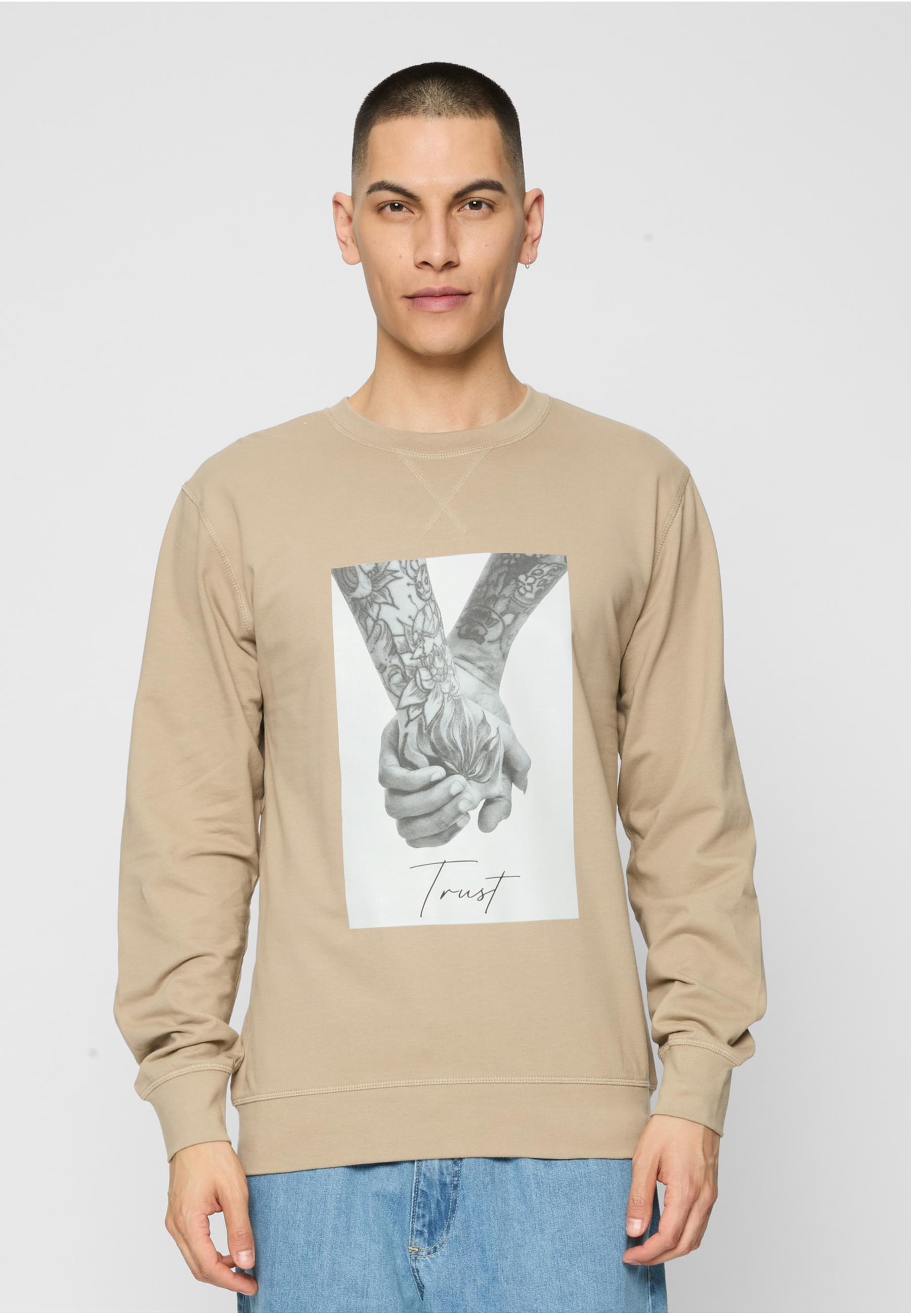 MisterTee Rundhalspullover »MisterTee Herren Trust 2.0 Crewneck«, (1 tlg.)