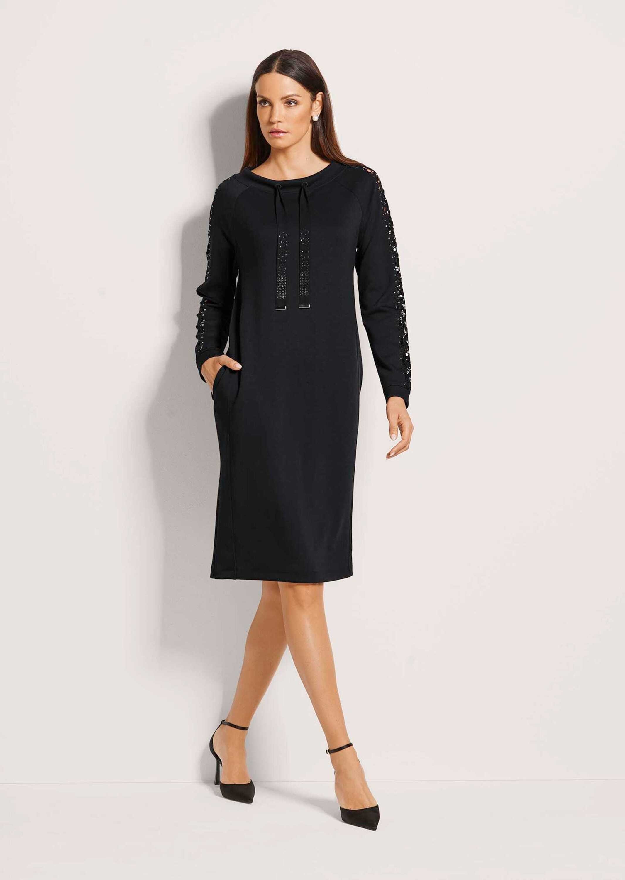 MADELEINE Sommerkleid »Jerseykleid Stretch-Kleid mit Spitze und Strass«