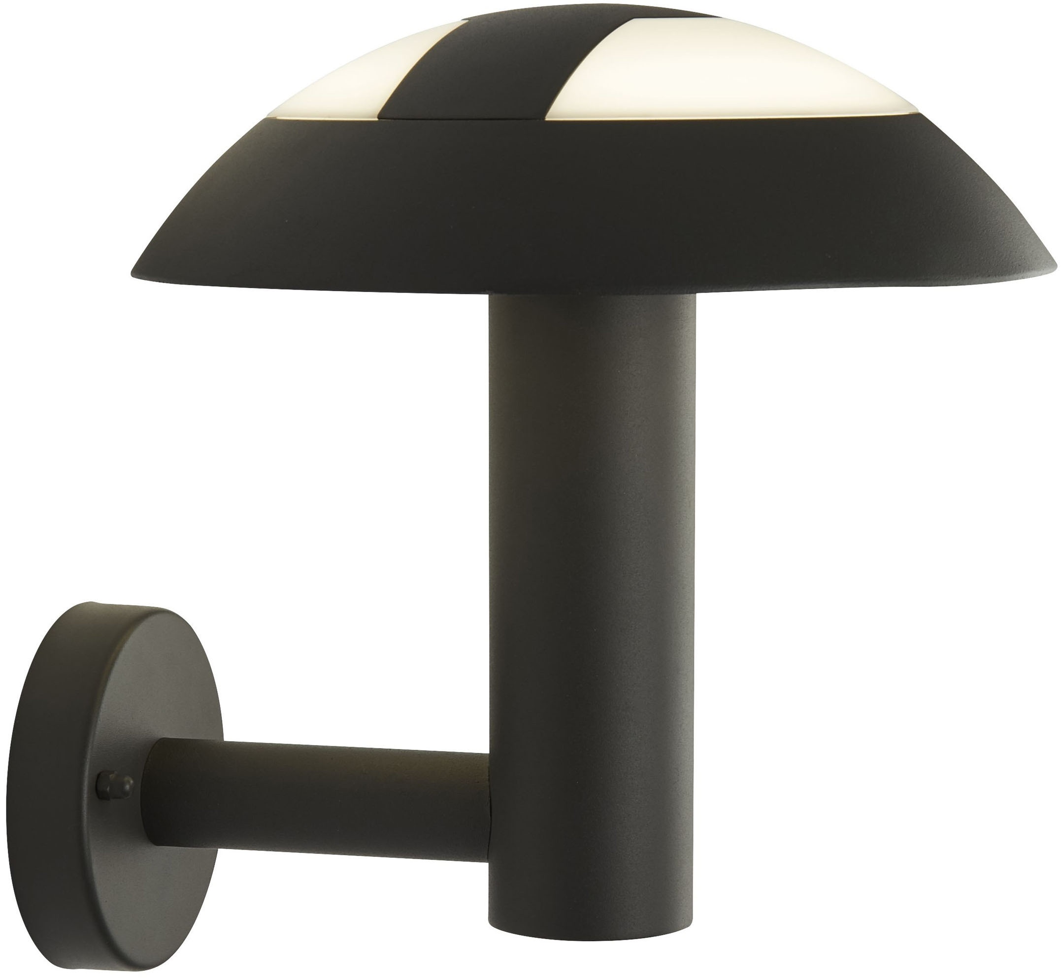 Searchlight Außen-Wandleuchte "Mushroom-Außenwandleuchte - Graues Metall und Opalpolycarbonat" LED-Modul 1 Stk.