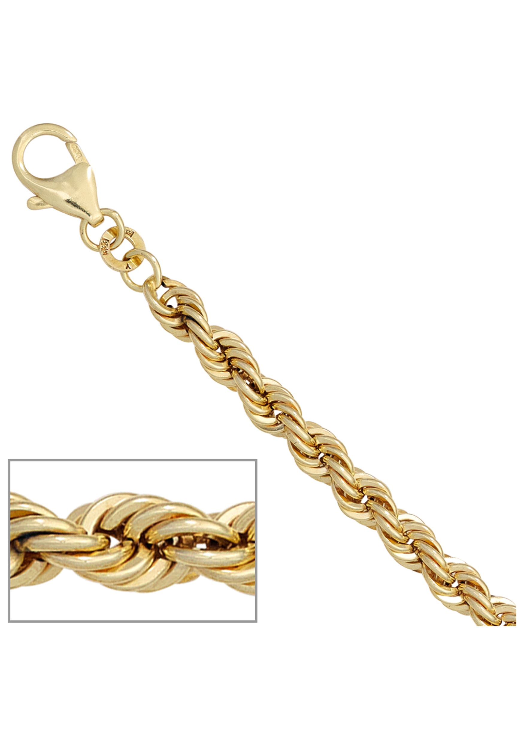 JOBO Goldkette »Kordelkette 4,9 mm« 14 Karat 585 Gold 45 cm